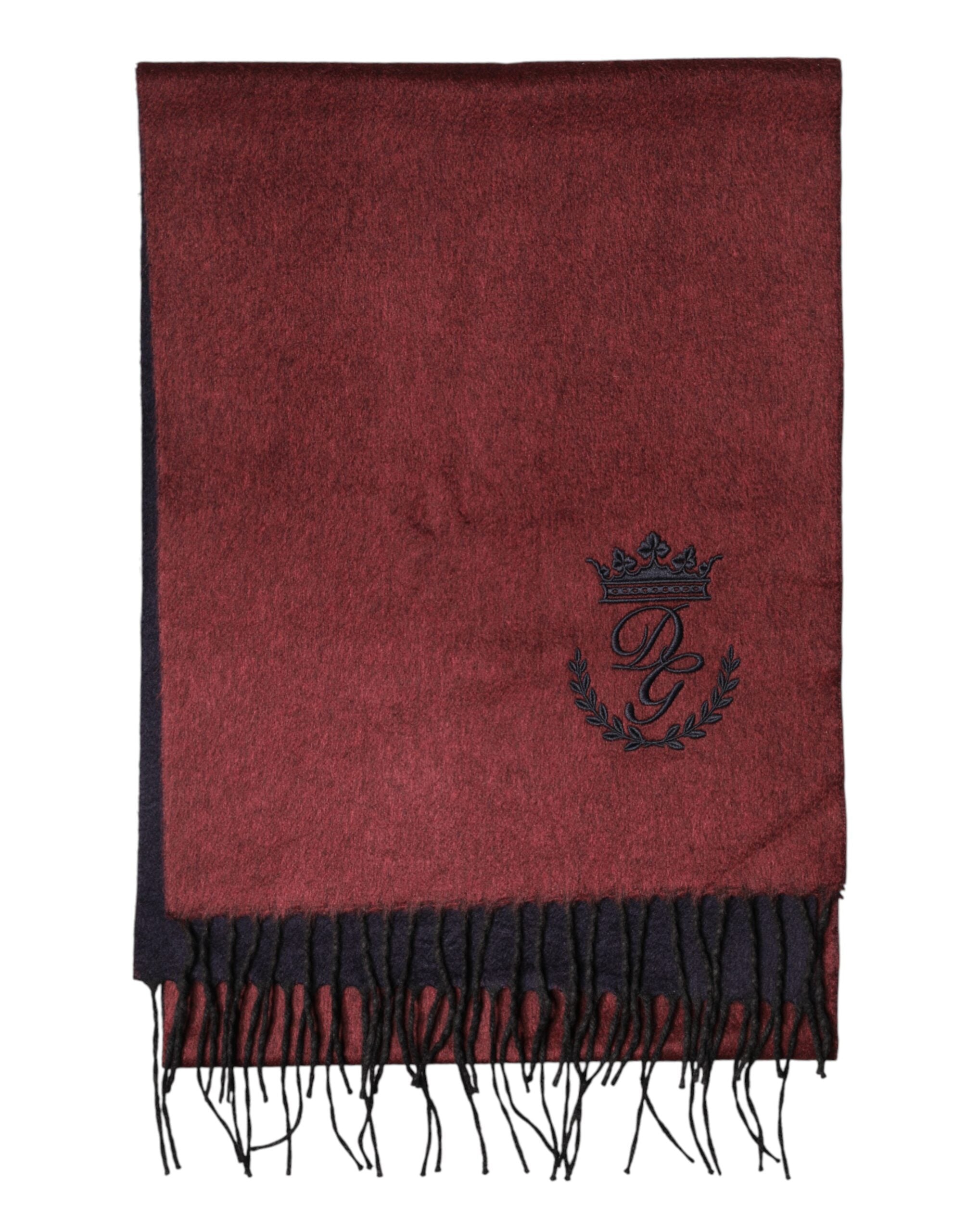 Maroon Silk Neck Wrap Shawl Fringes Scarf