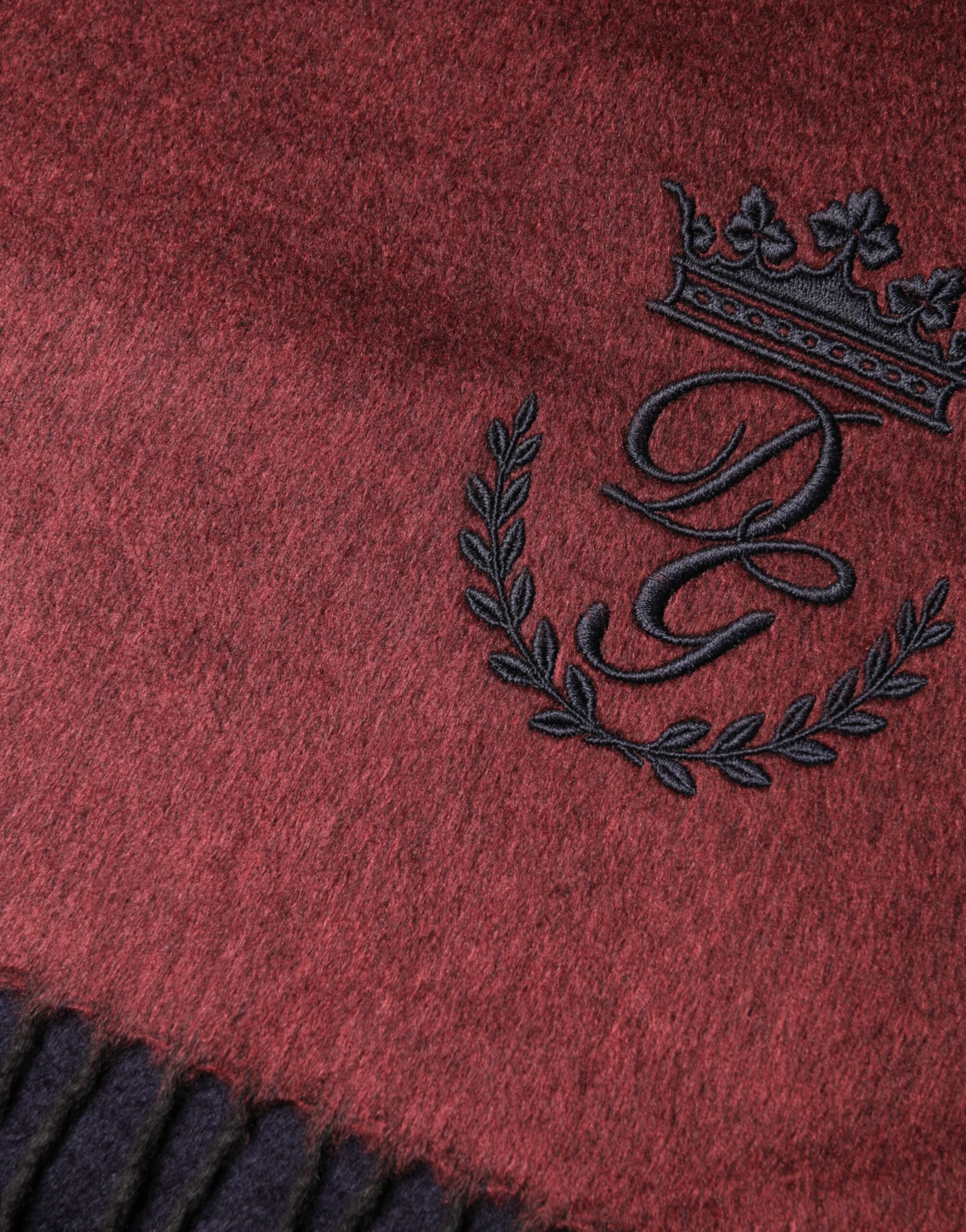 Maroon Silk Neck Wrap Shawl Fringes Scarf