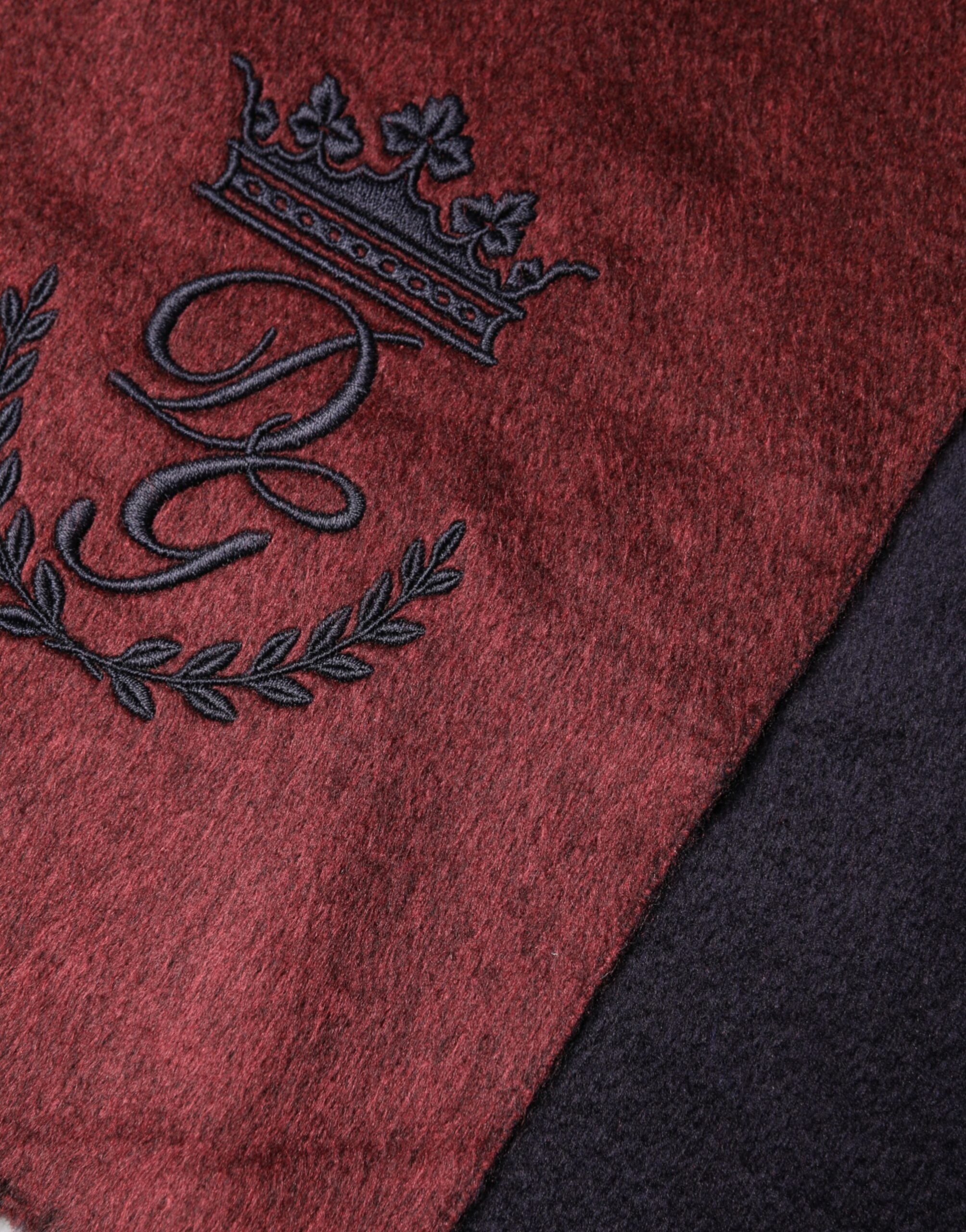 Maroon Silk Neck Wrap Shawl Fringes Scarf