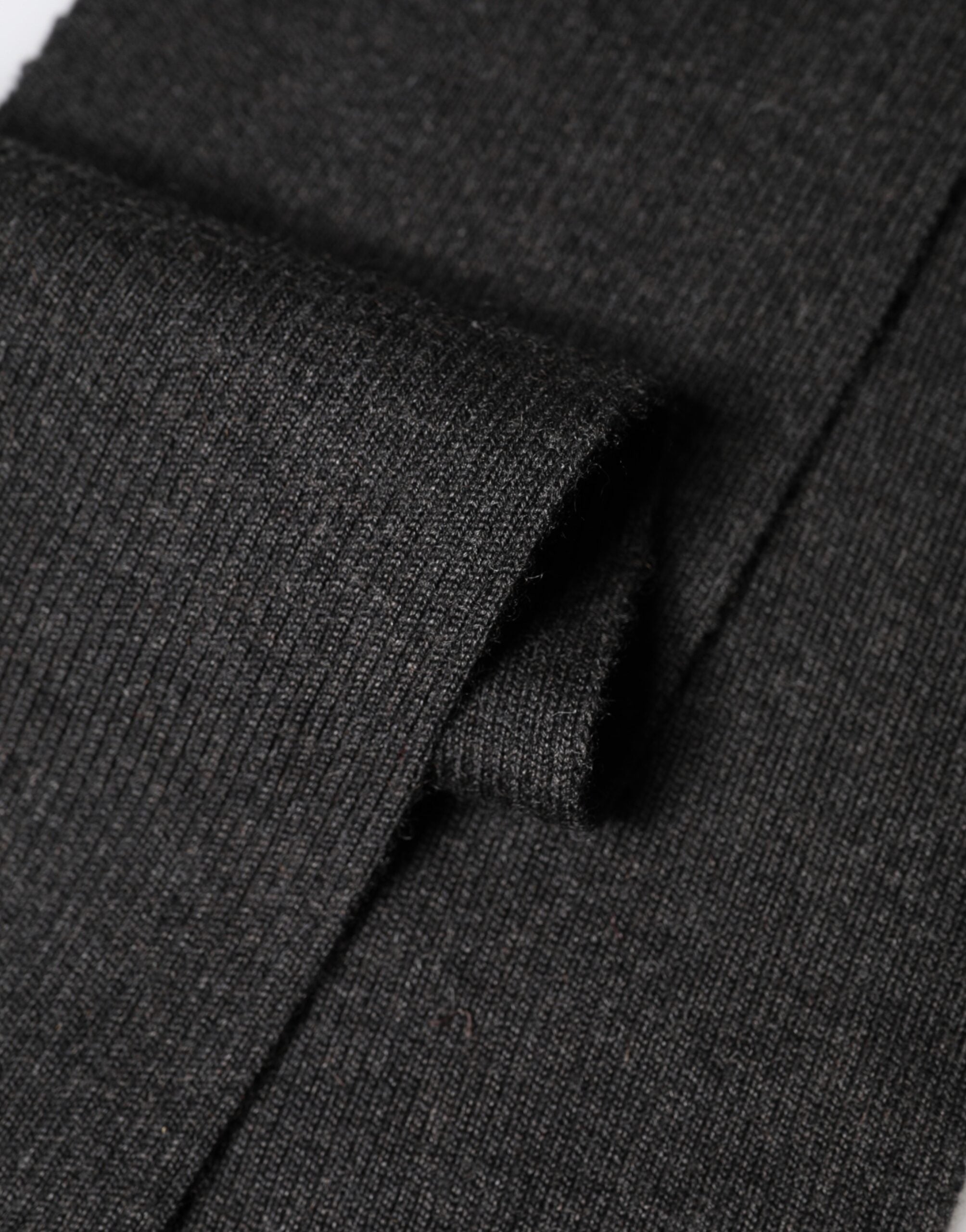 Black Cashmere Knit Neck Wrap Foulard Scarf