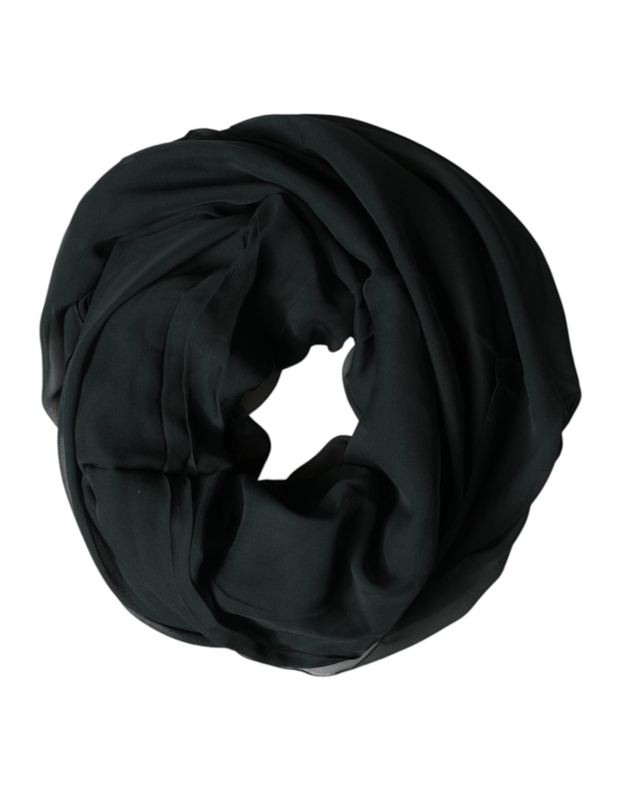 Dark Green Stole Silk Neck Wrap Shawl Scarf