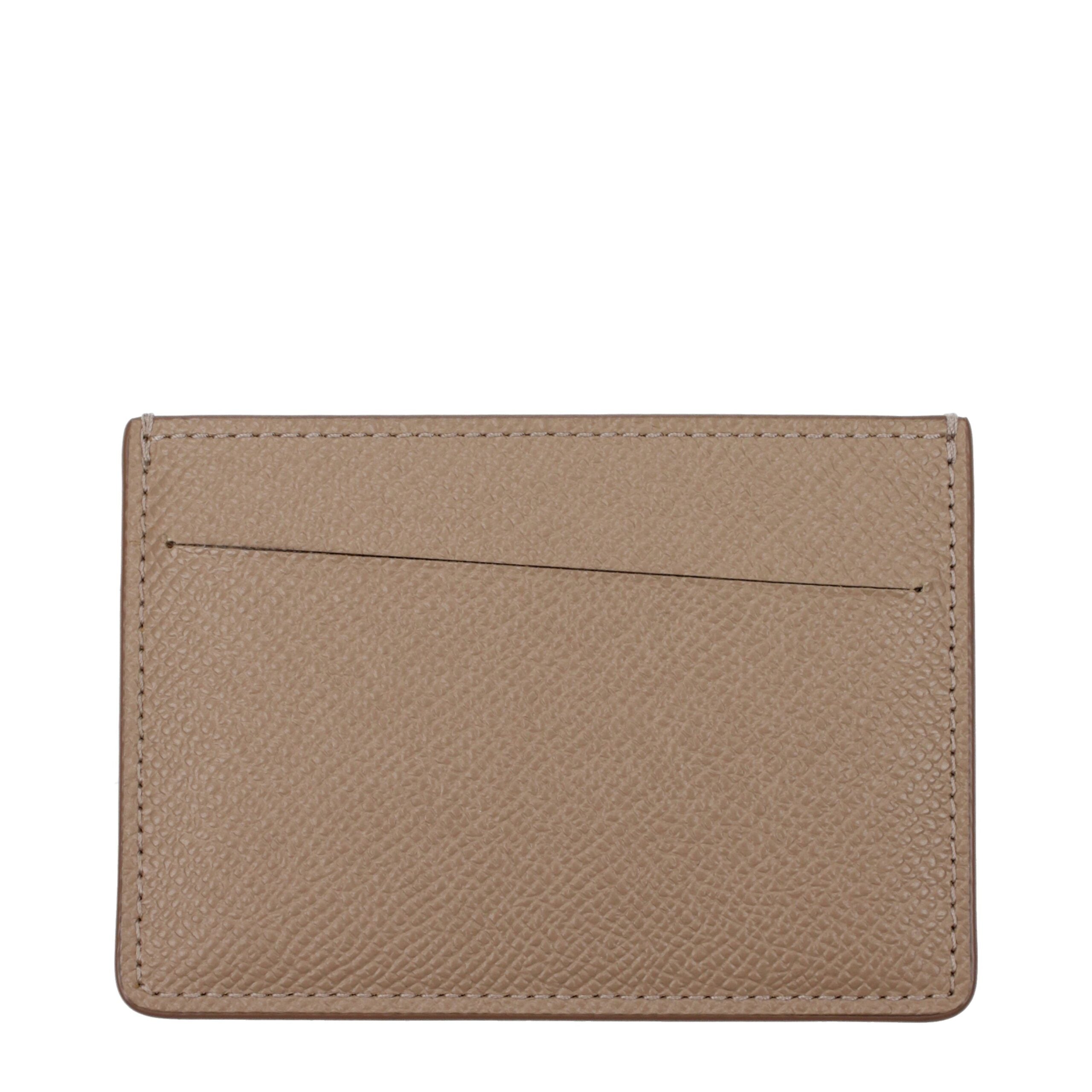 Beige Leather Cardholder