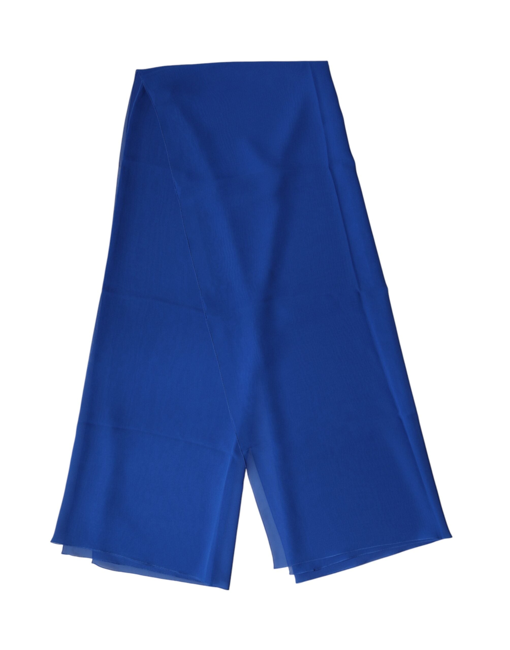 Blue Silk Stole Neck Wrap Shawl Men Scarf