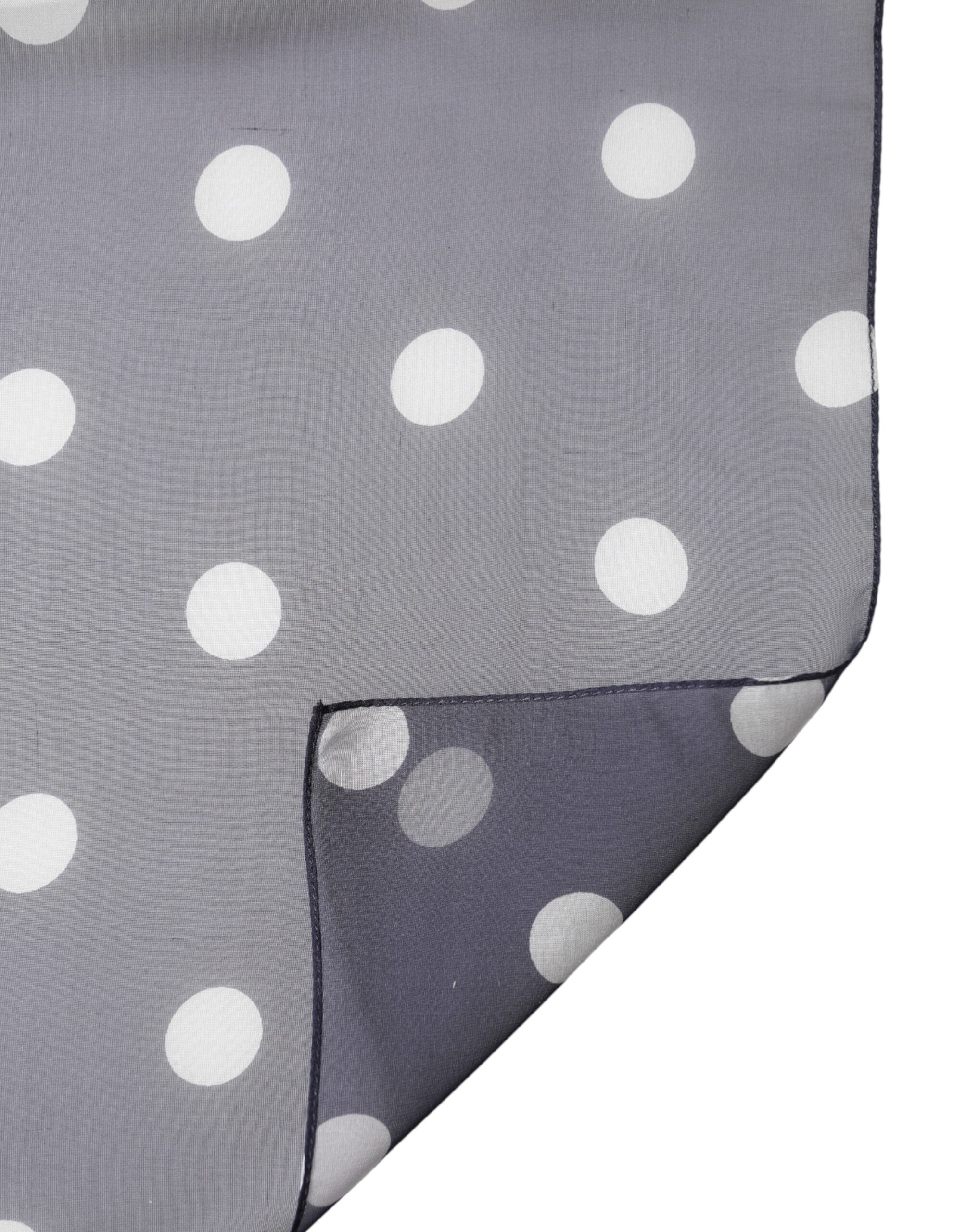 Blue Polka Dot Silk Neck Wrap Shawl 205cm x 132cm Scarf