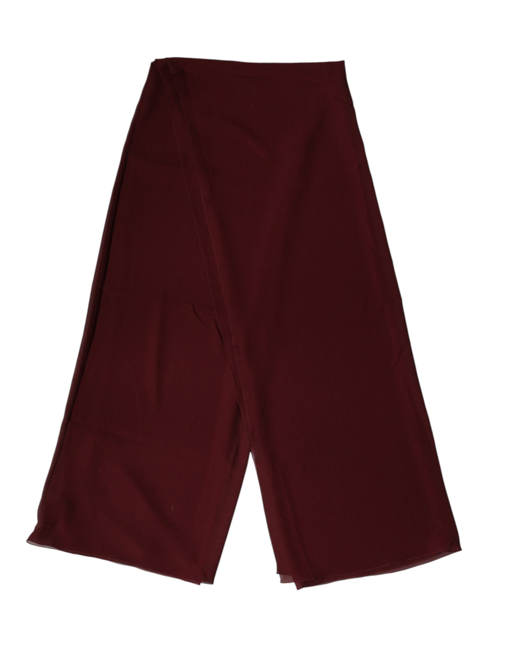 Maroon Silk Stole Neck Wrap Shawl Men 200cm x 130cm Scarf