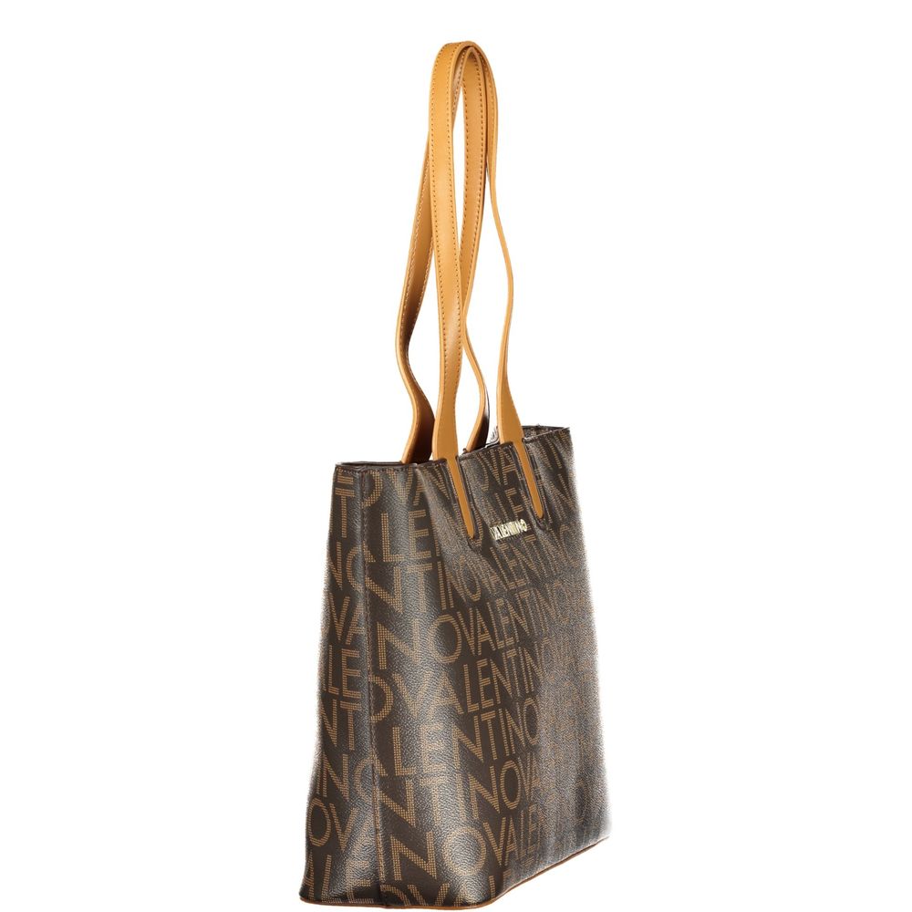 Brown Polyurethane Women's Bag