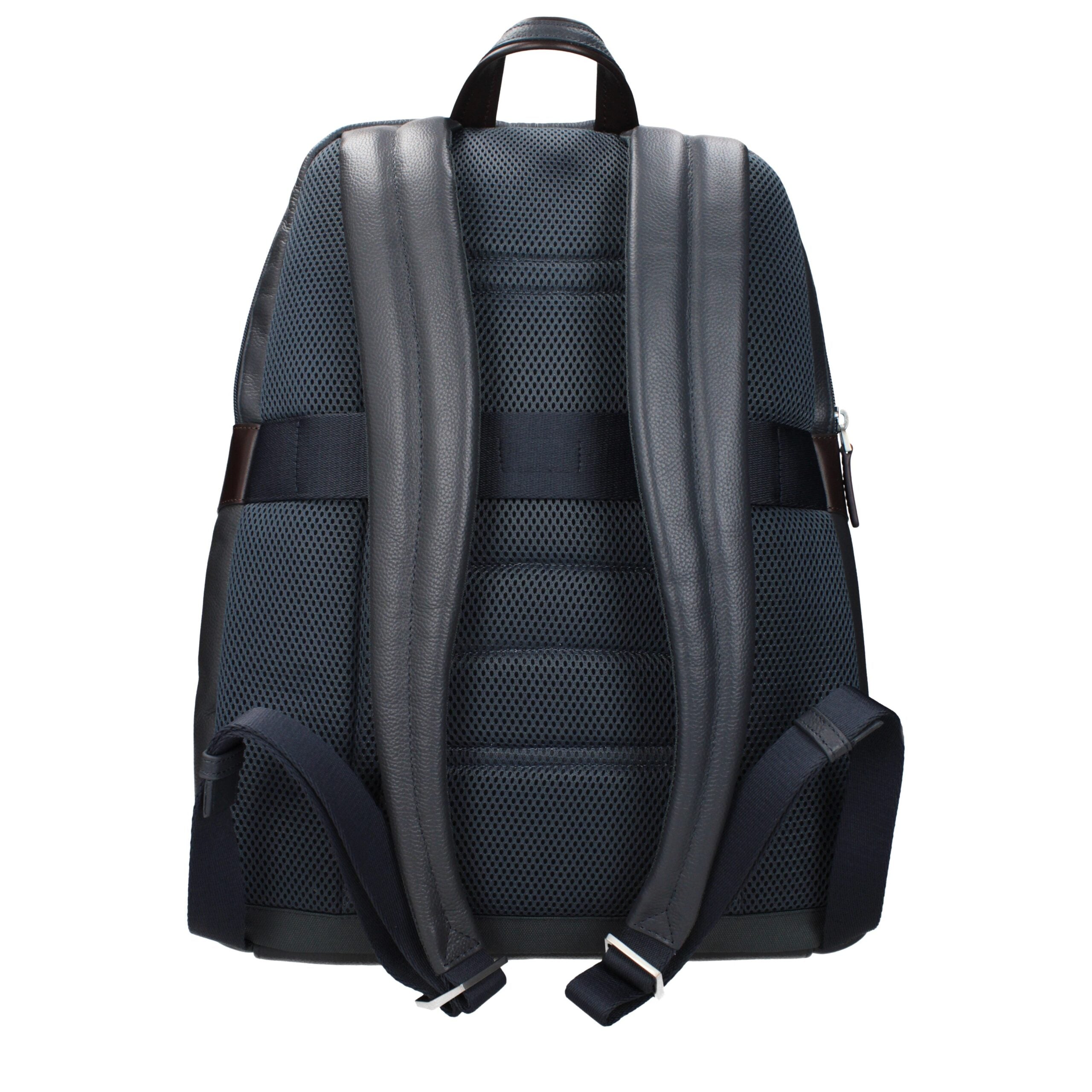 Gray Leather Backpack