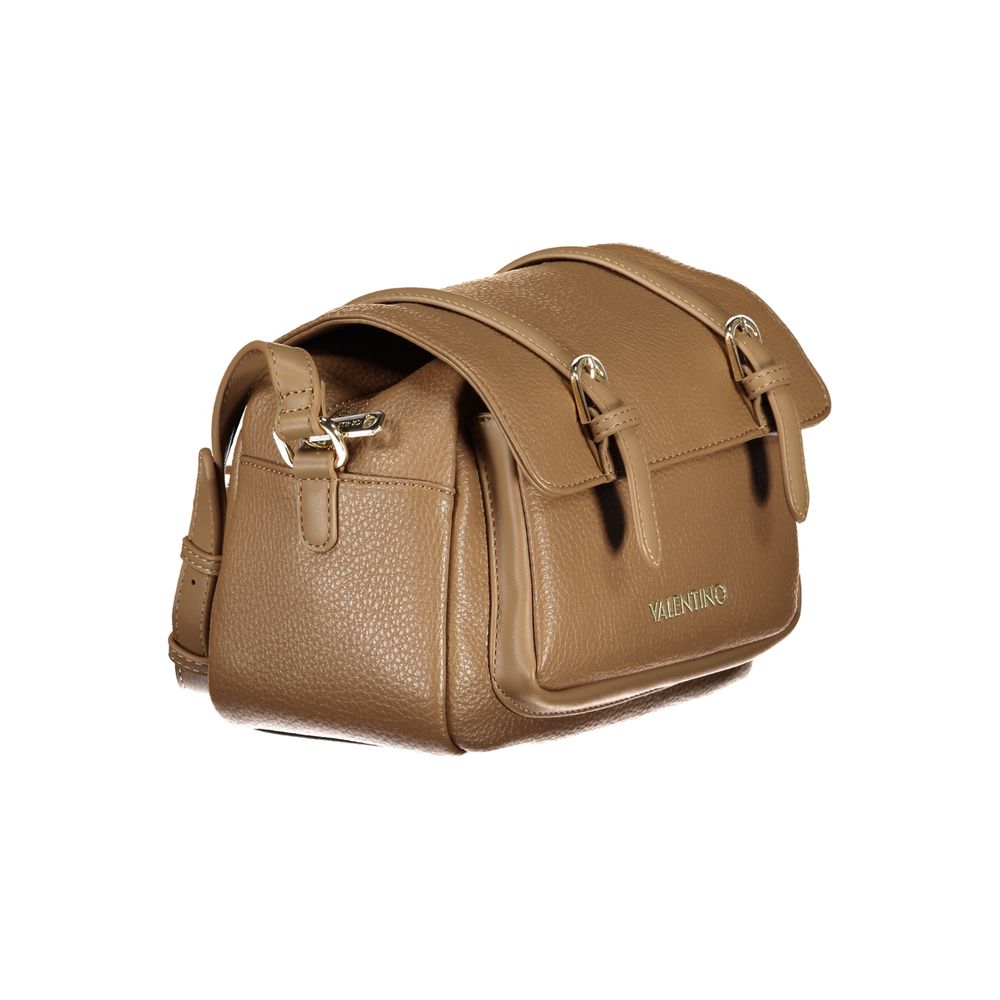 Brown Polyurethane Women's Bag