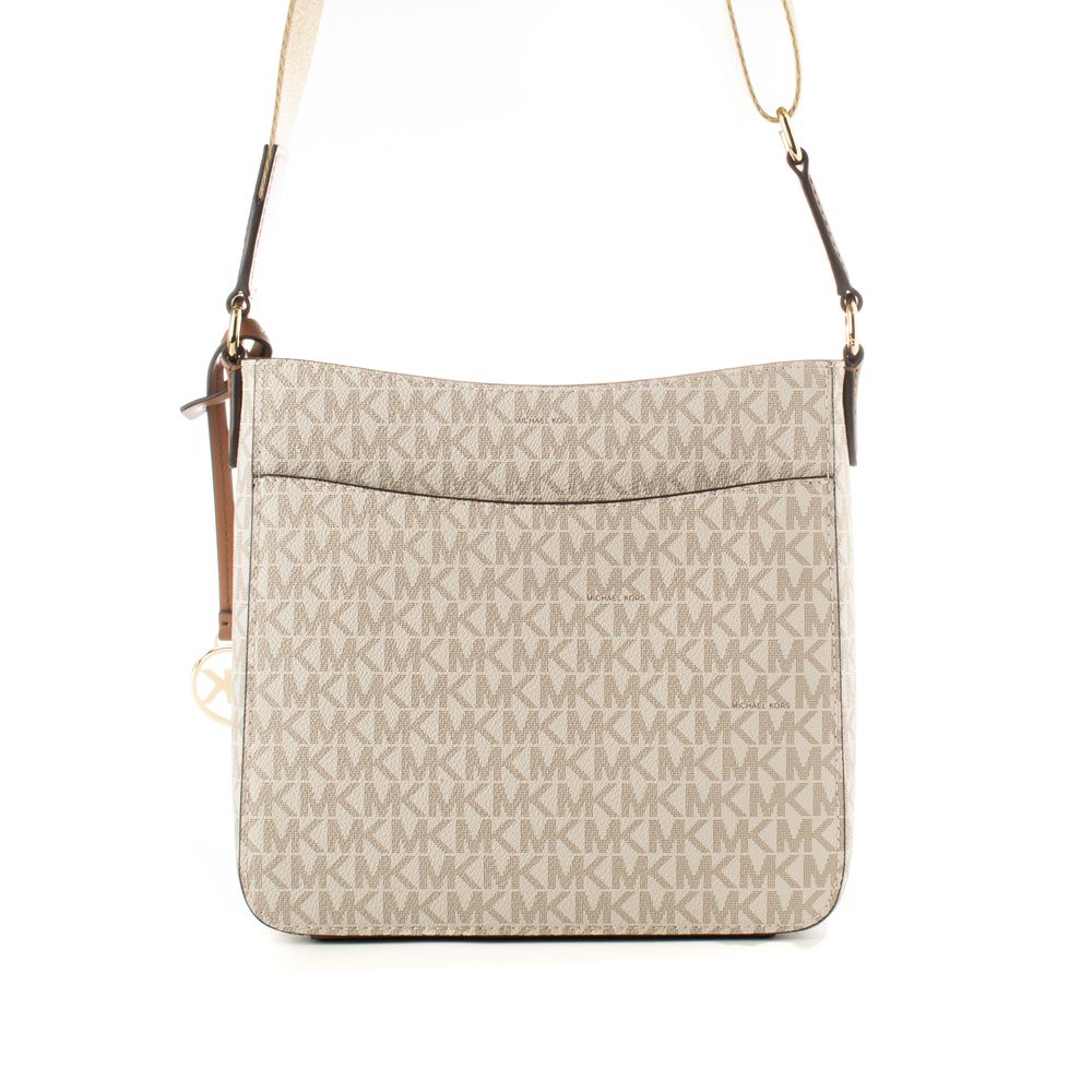 Beige Canvas Crossbody Bag