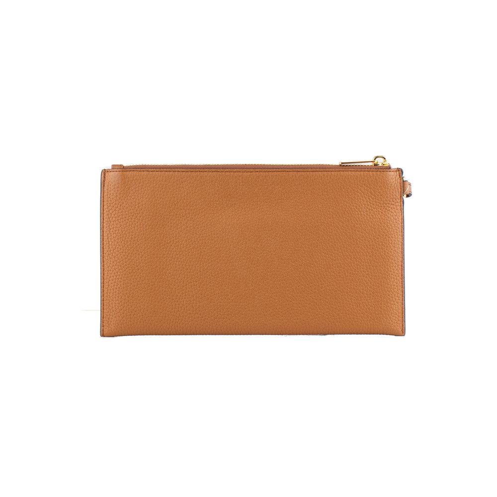 Brown Leather Clutch Bag