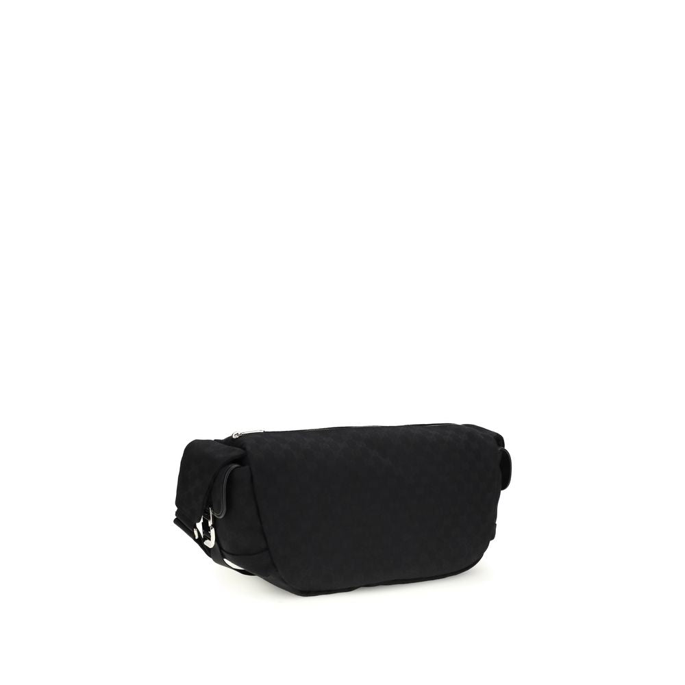 Black Polyester Shoulder Bag