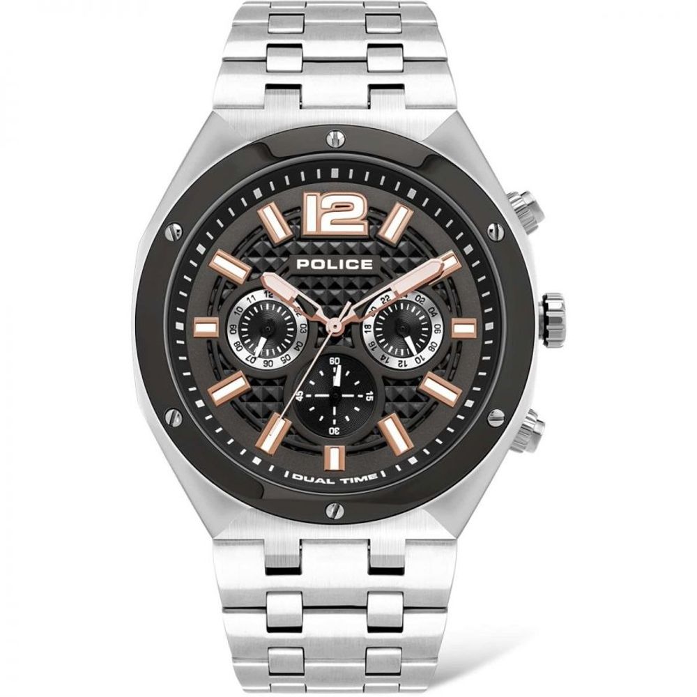 Gray Stainless Steel Dress Watch