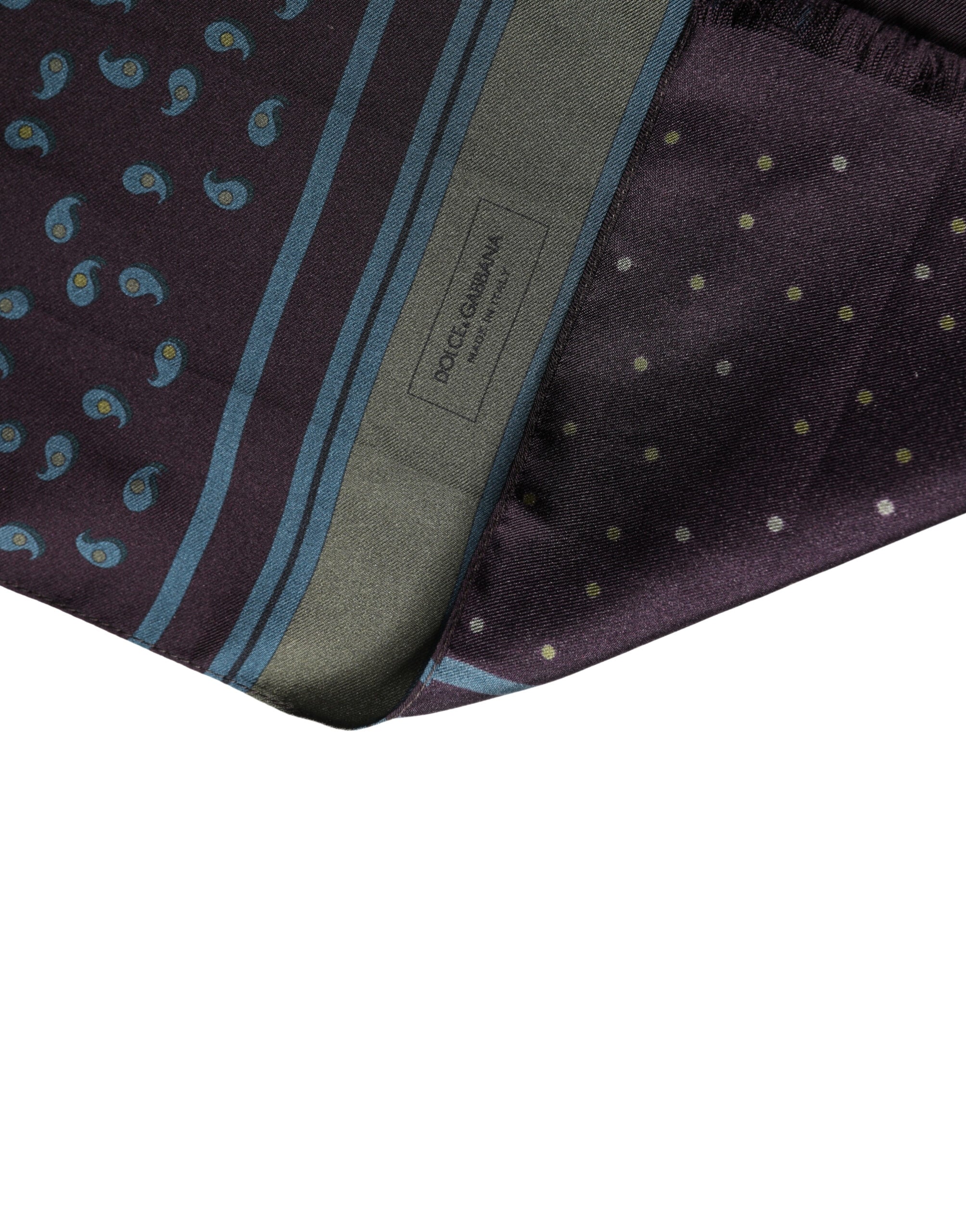 Men Scarf Maroon Patterned Silk Neck Foulard 132cm x 33cm