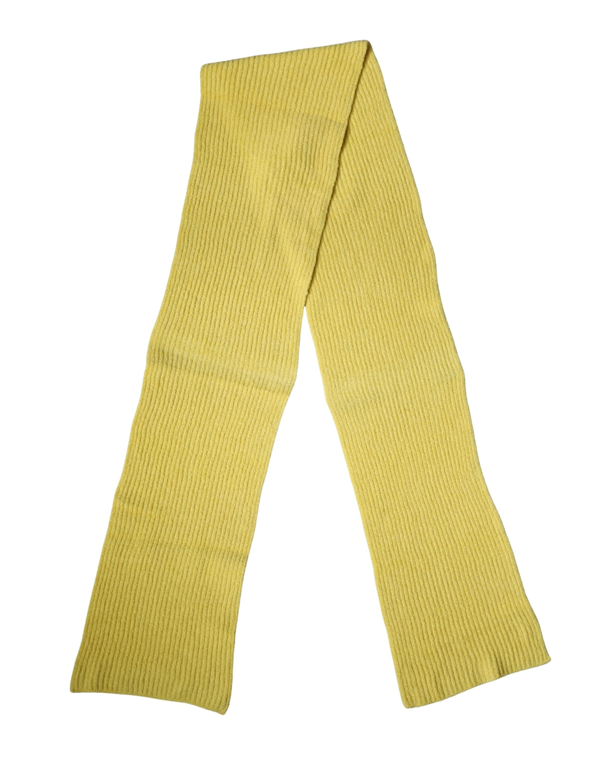 Yellow Cotton Knitted Neck Foulard 270cm x 31cm  Men Scarf