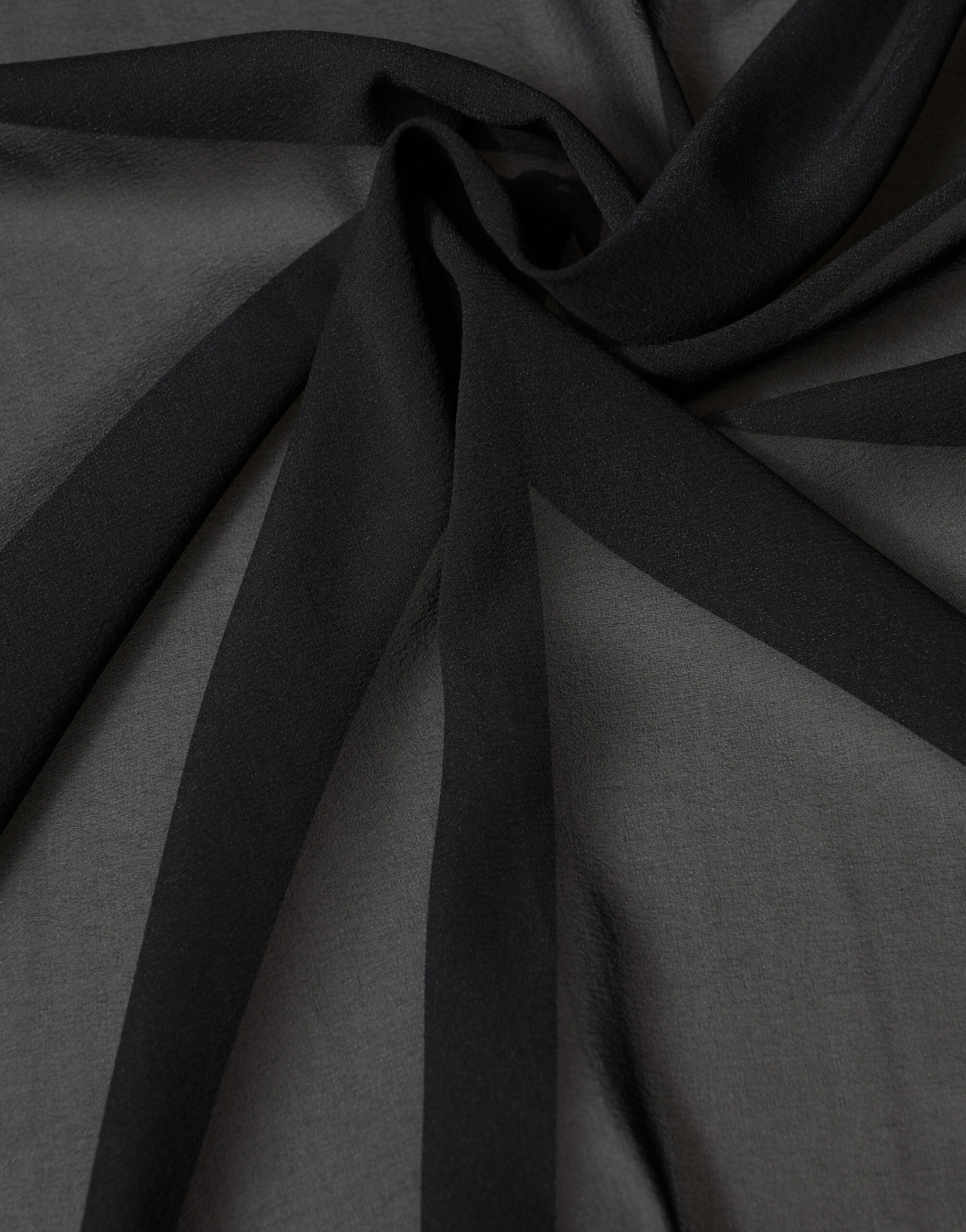 Black Silk Neck Wrap Shawl Stole 200cm x 64cm  Scarf