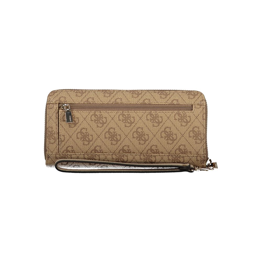 Beige Polyurethane Women Wallet