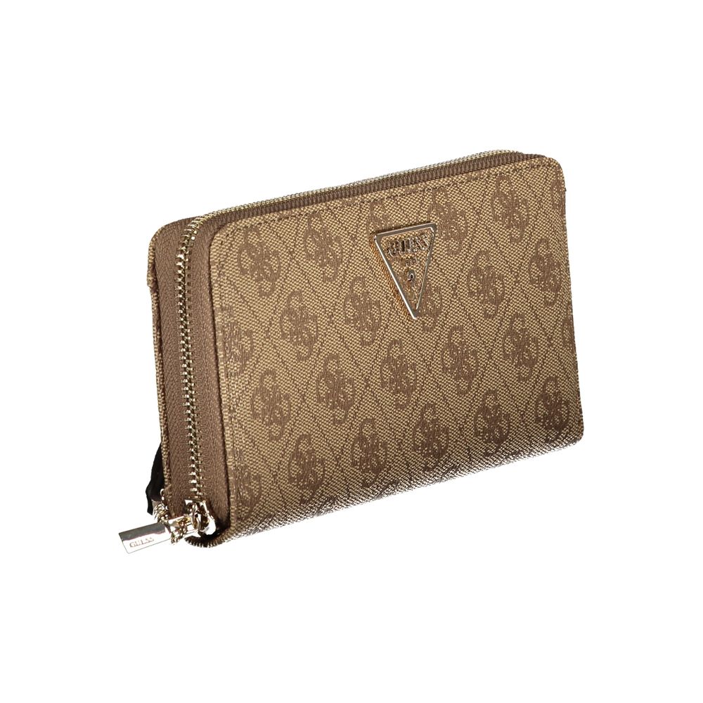 Beige Polyurethane Women Wallet