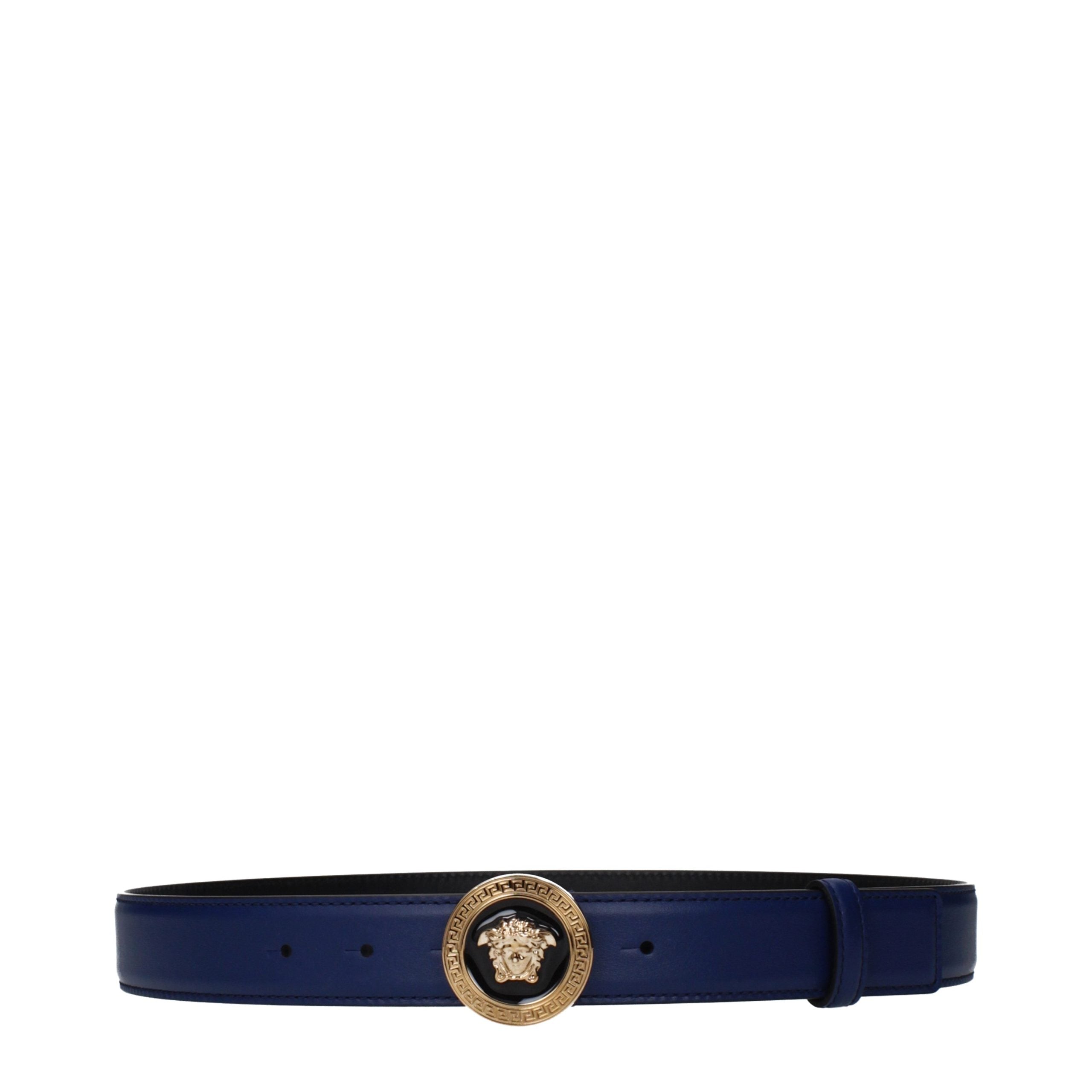 Blue Leather Belt