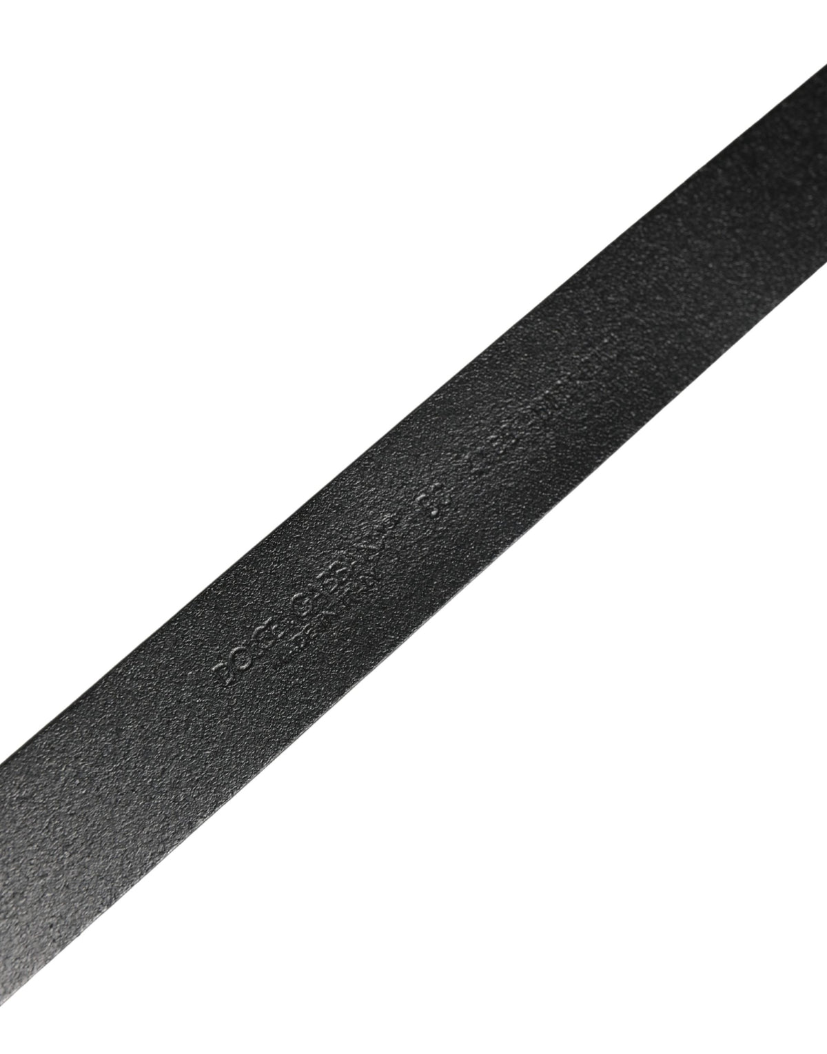 Men Black Classic Leather Logo Buckle Belt