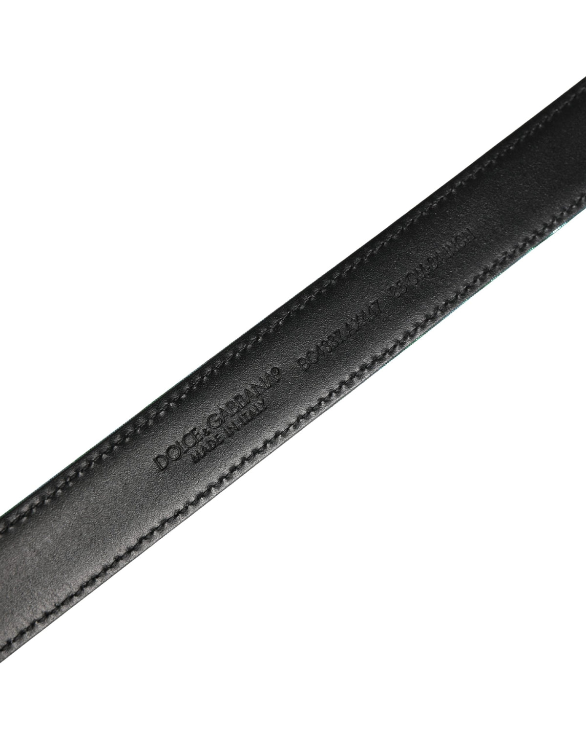 Men Green Lurex Polyester Metal Buckle Belt