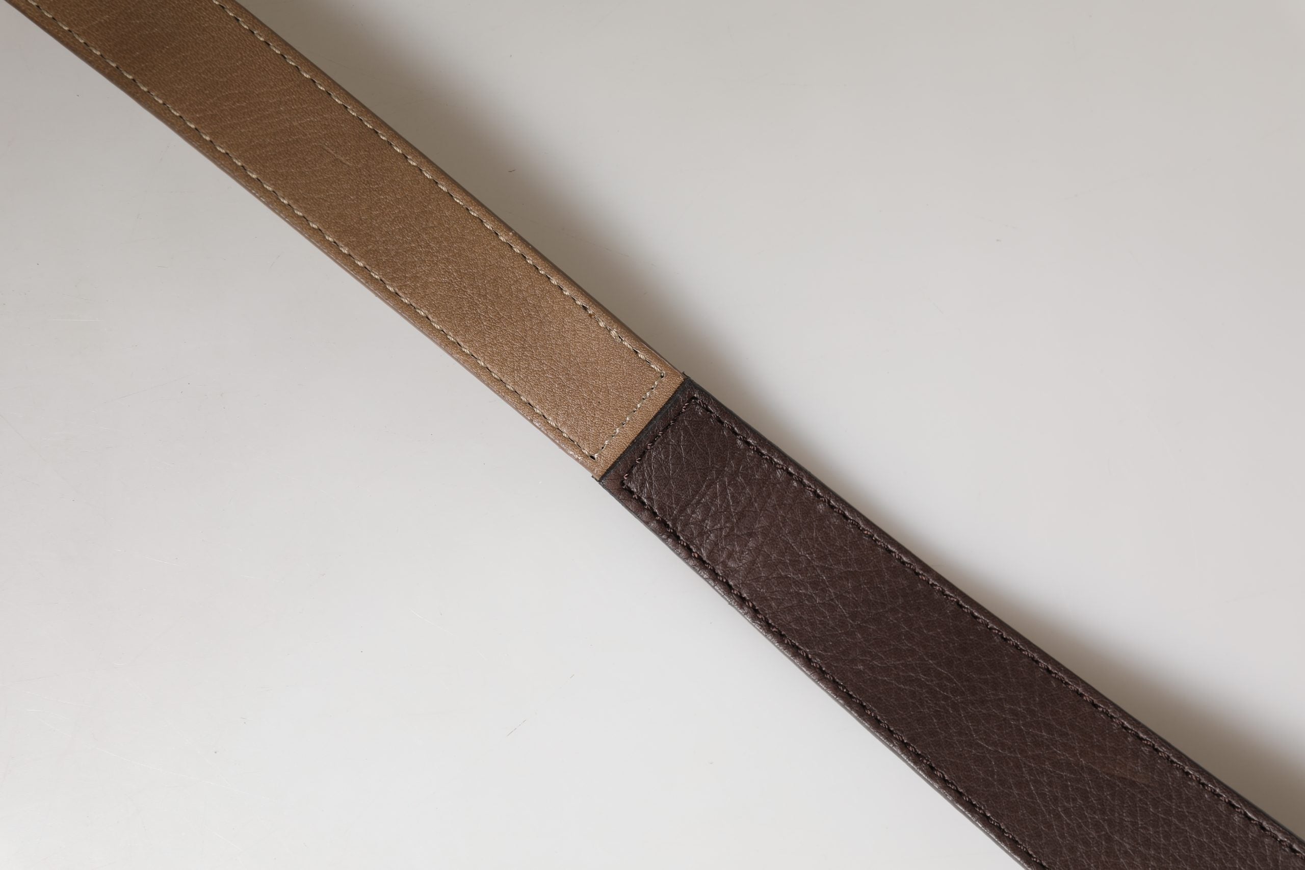 Brown Genuine Leather Logo Wide Waist Women Belt