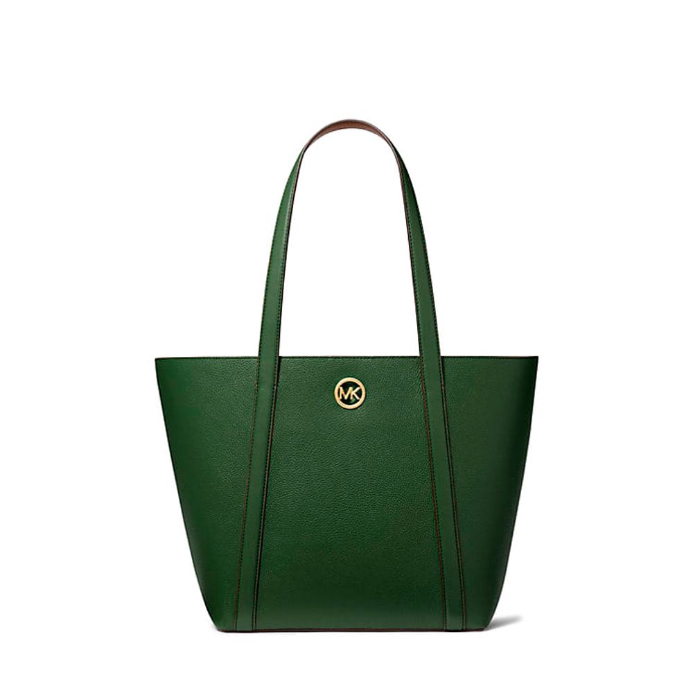 Bicolor Leather Tote Bag