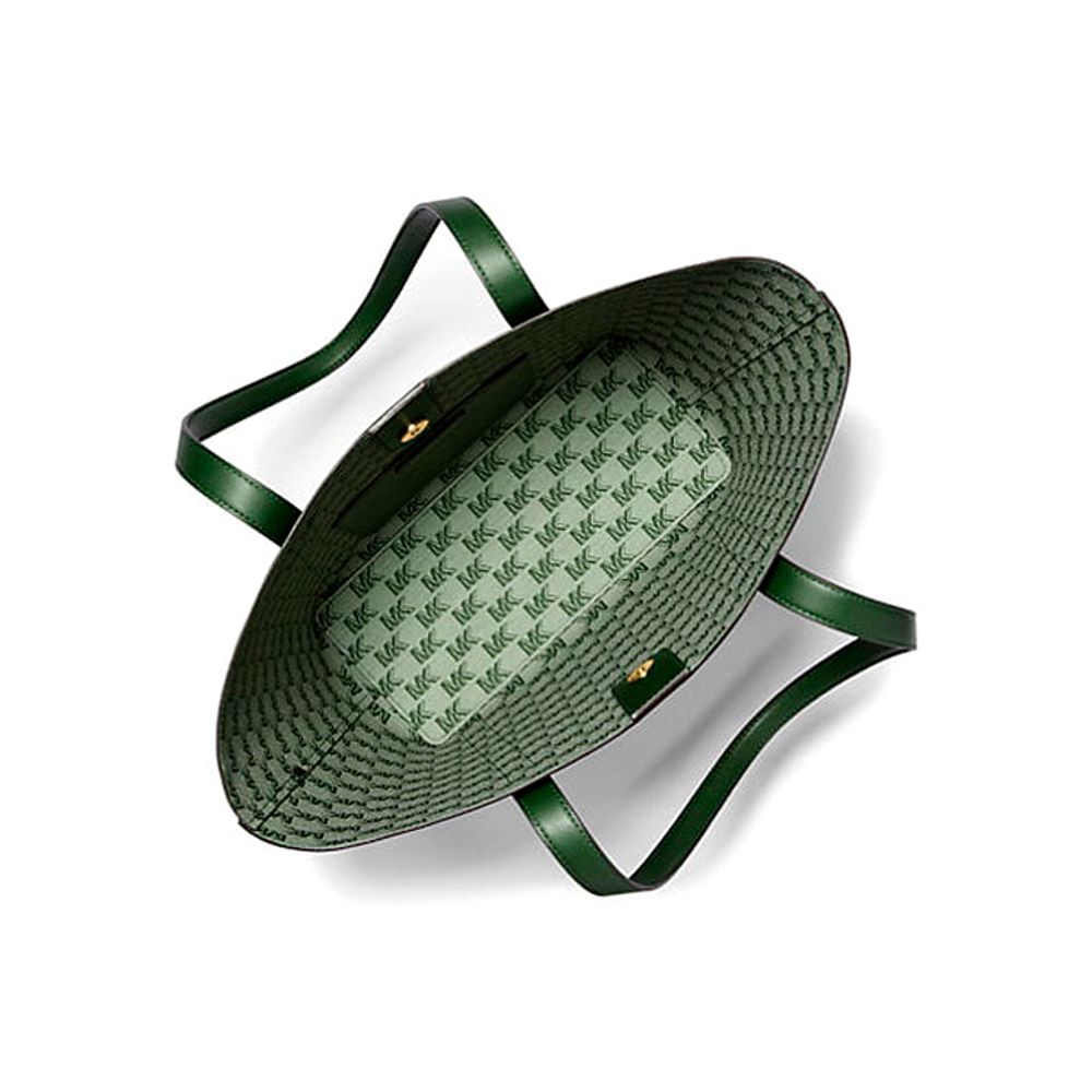 Bicolor Leather Tote Bag