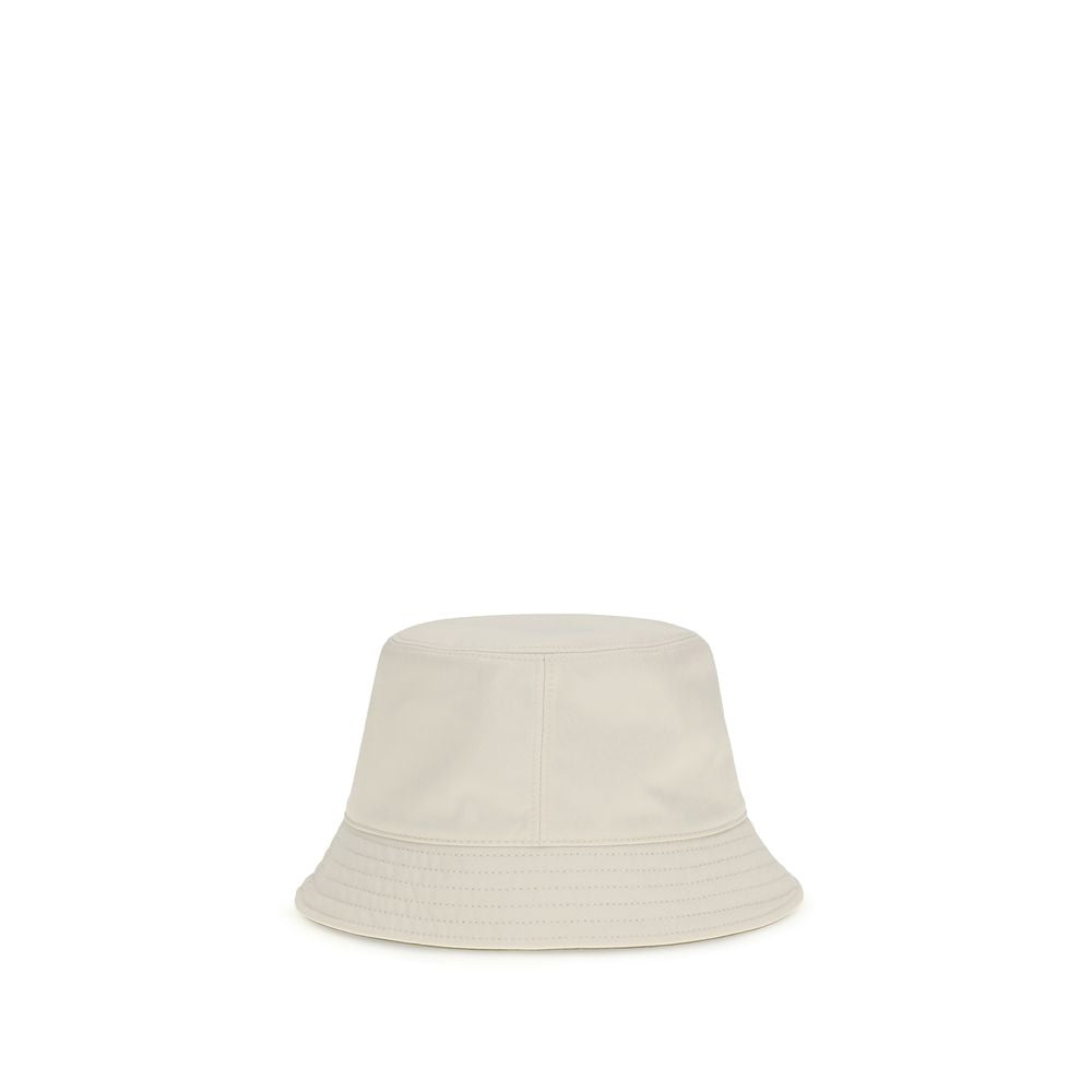 White Polyester Bucket Hat