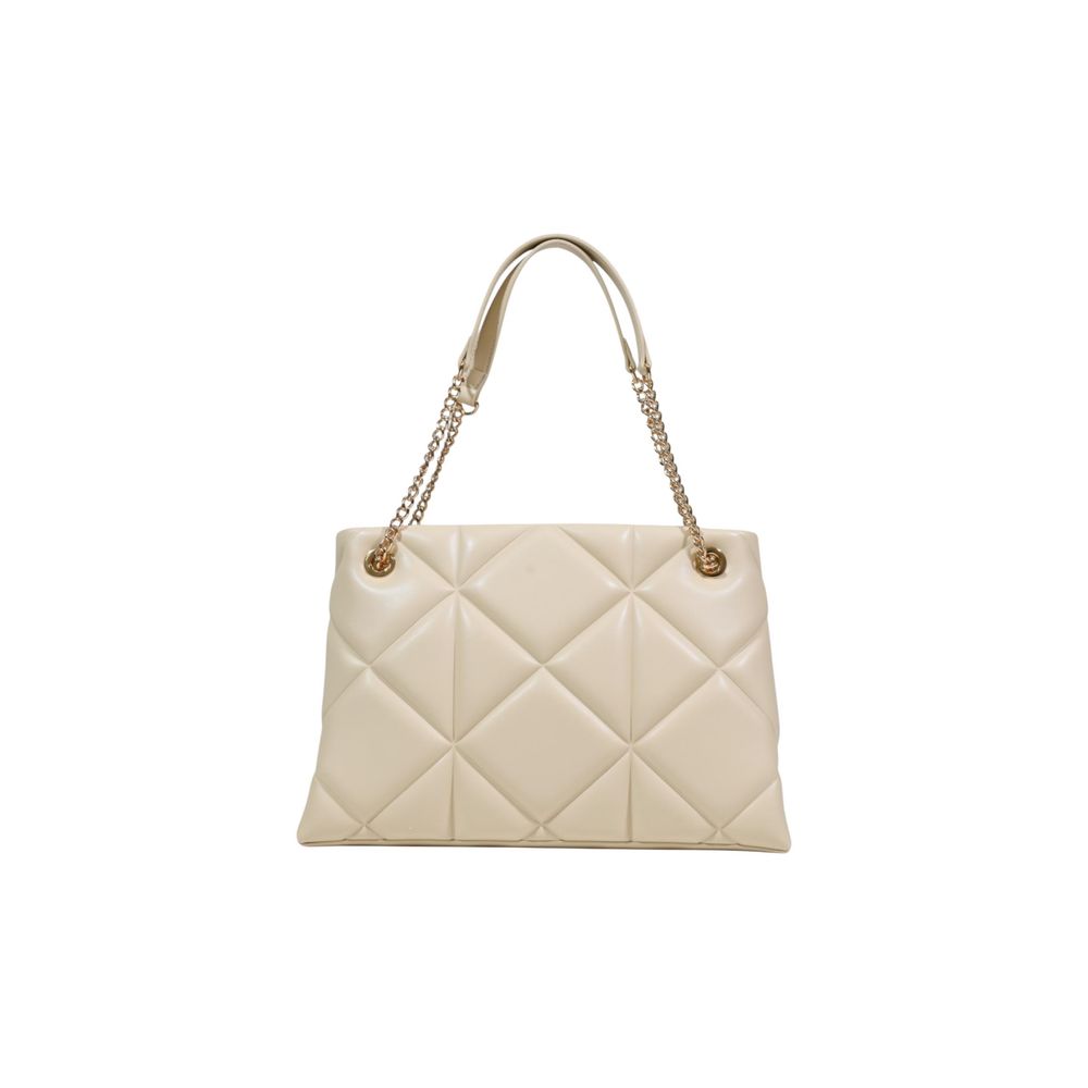 Beige Artificial Leather Handbag