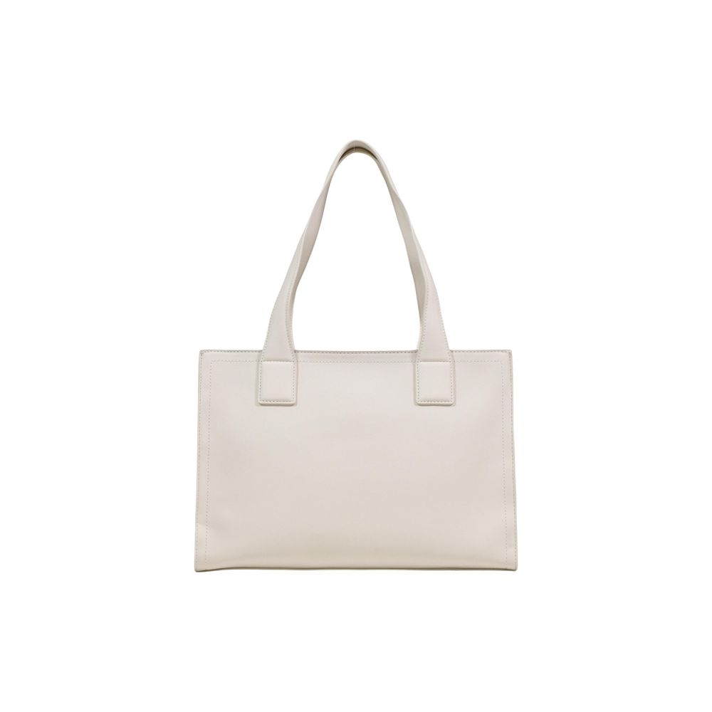 Beige Polyethylene Handbag