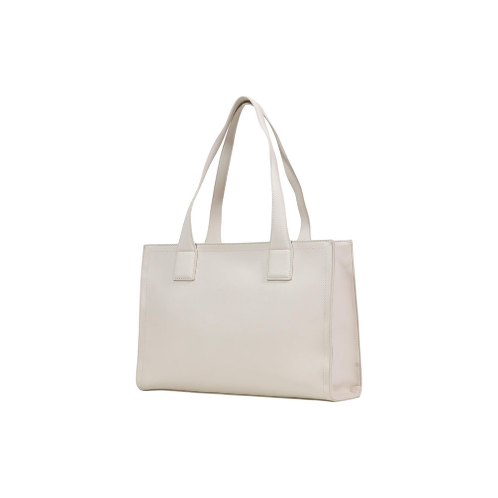 Beige Polyethylene Handbag