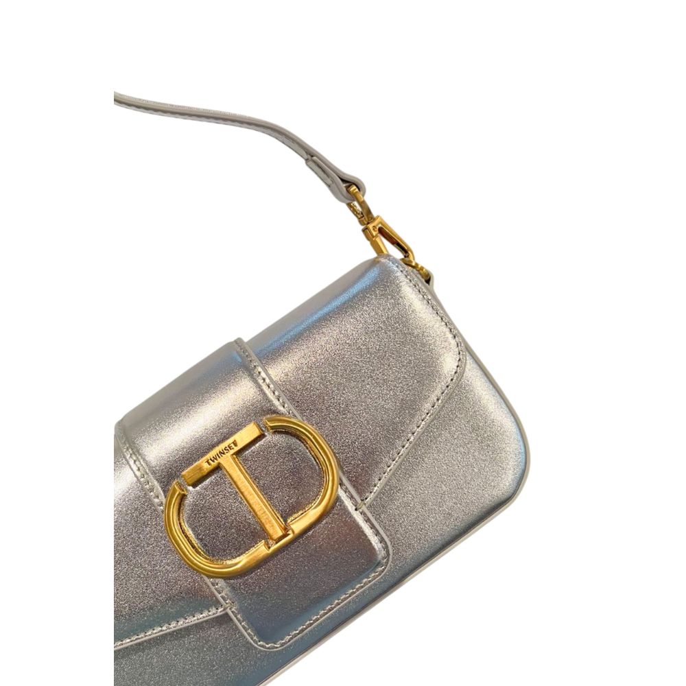 Silver PU Women Shoulder Bag