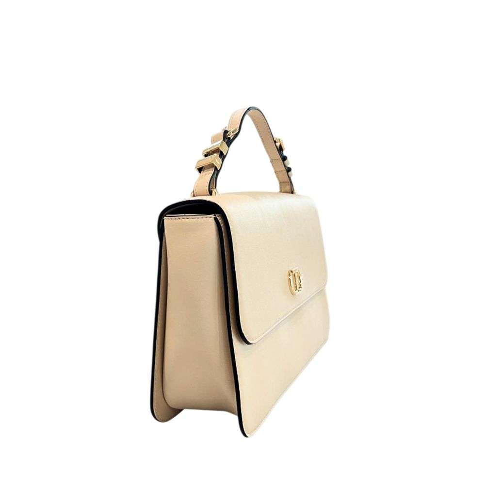 Beige Polyethylene Shoulder Bag