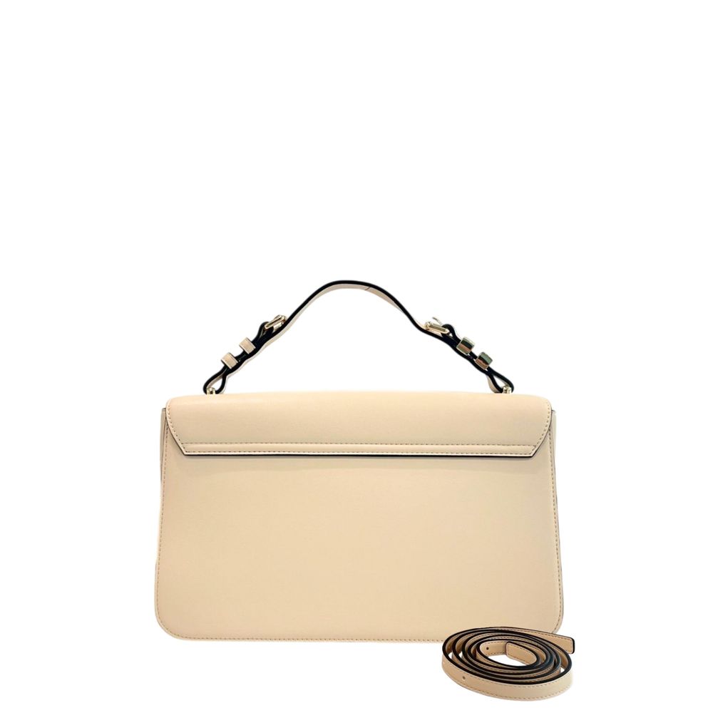 Beige Polyethylene Shoulder Bag