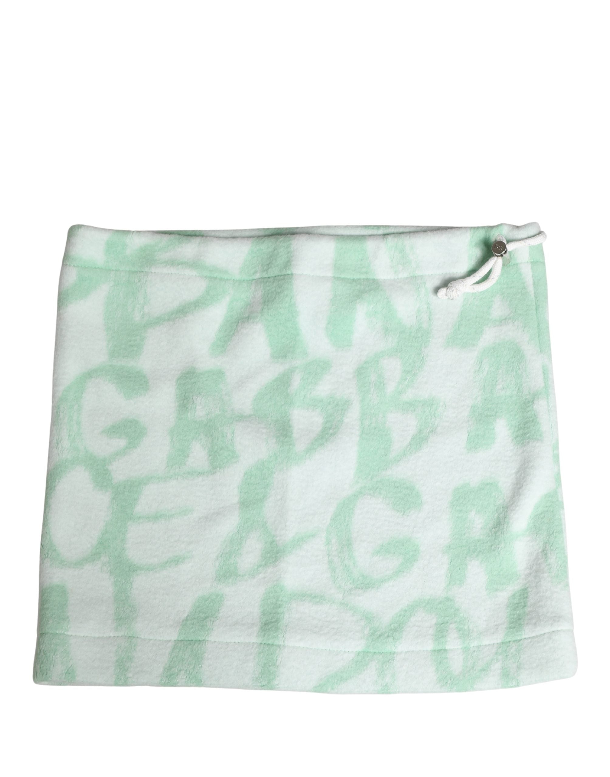 Men White Logo Print Nylon Neck Warmer Hat