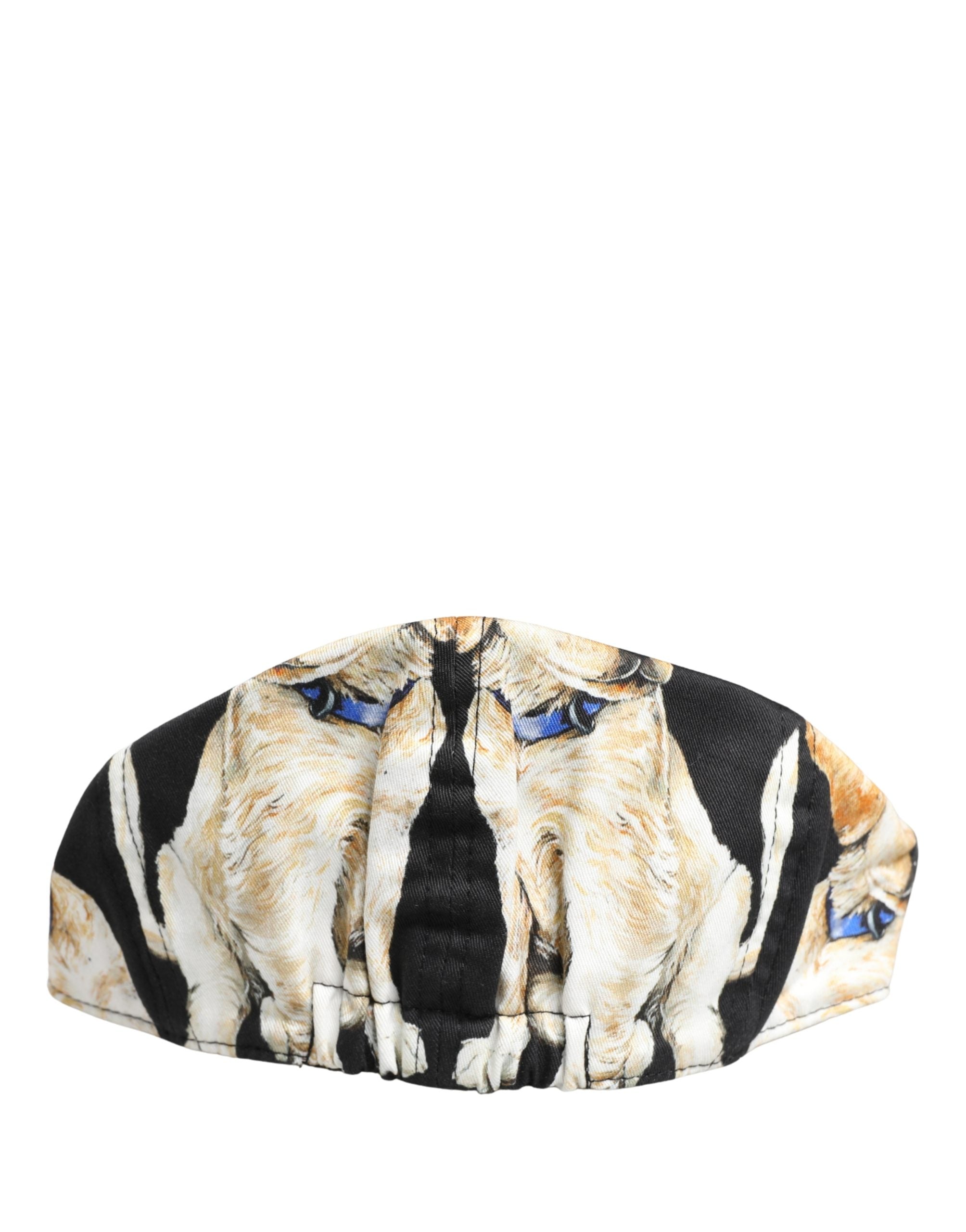 Men Black Dog Cotton Newsboy Cloth Capello Hat