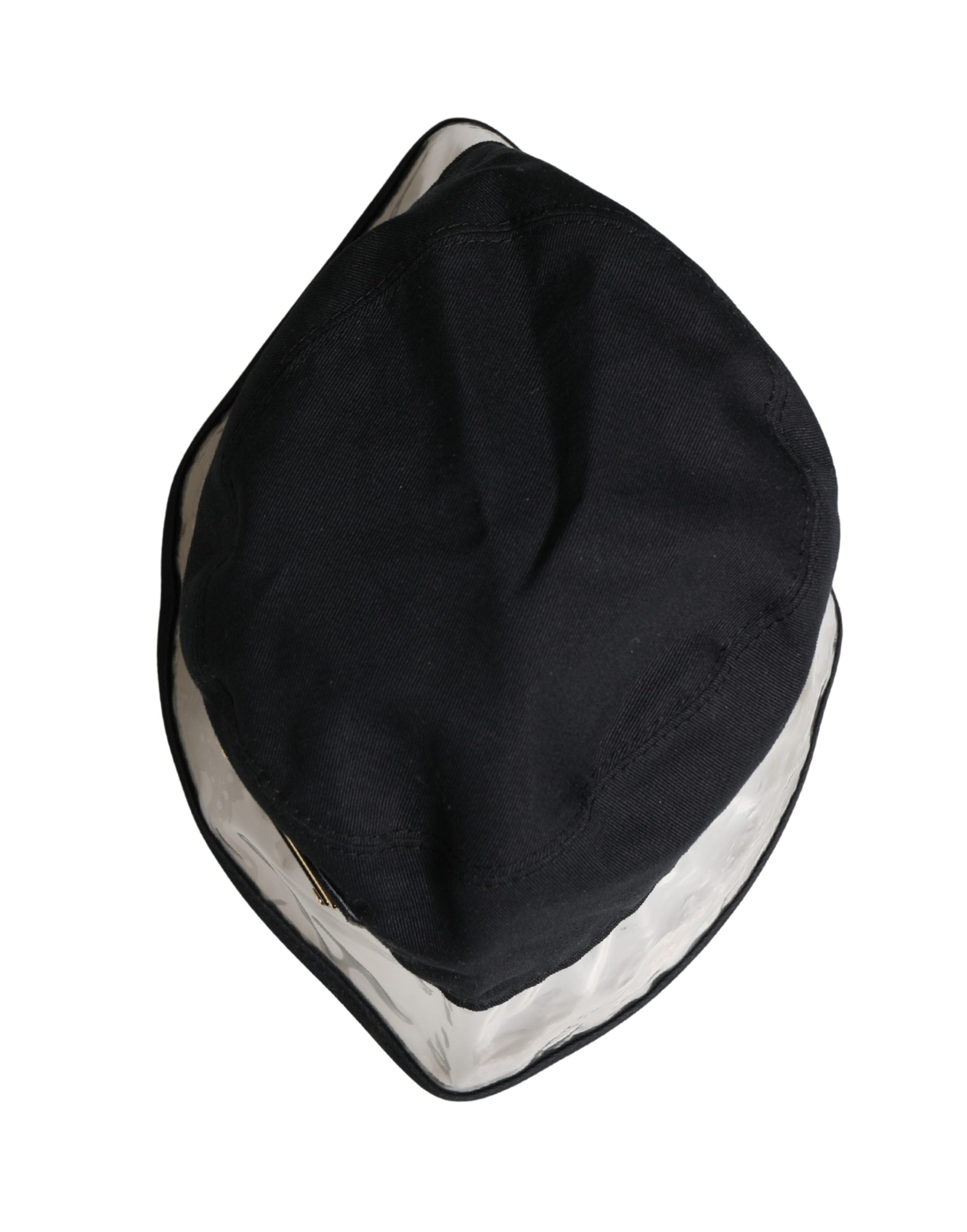 Black Cotton Plastic Fisherman Bucket Capello Hat