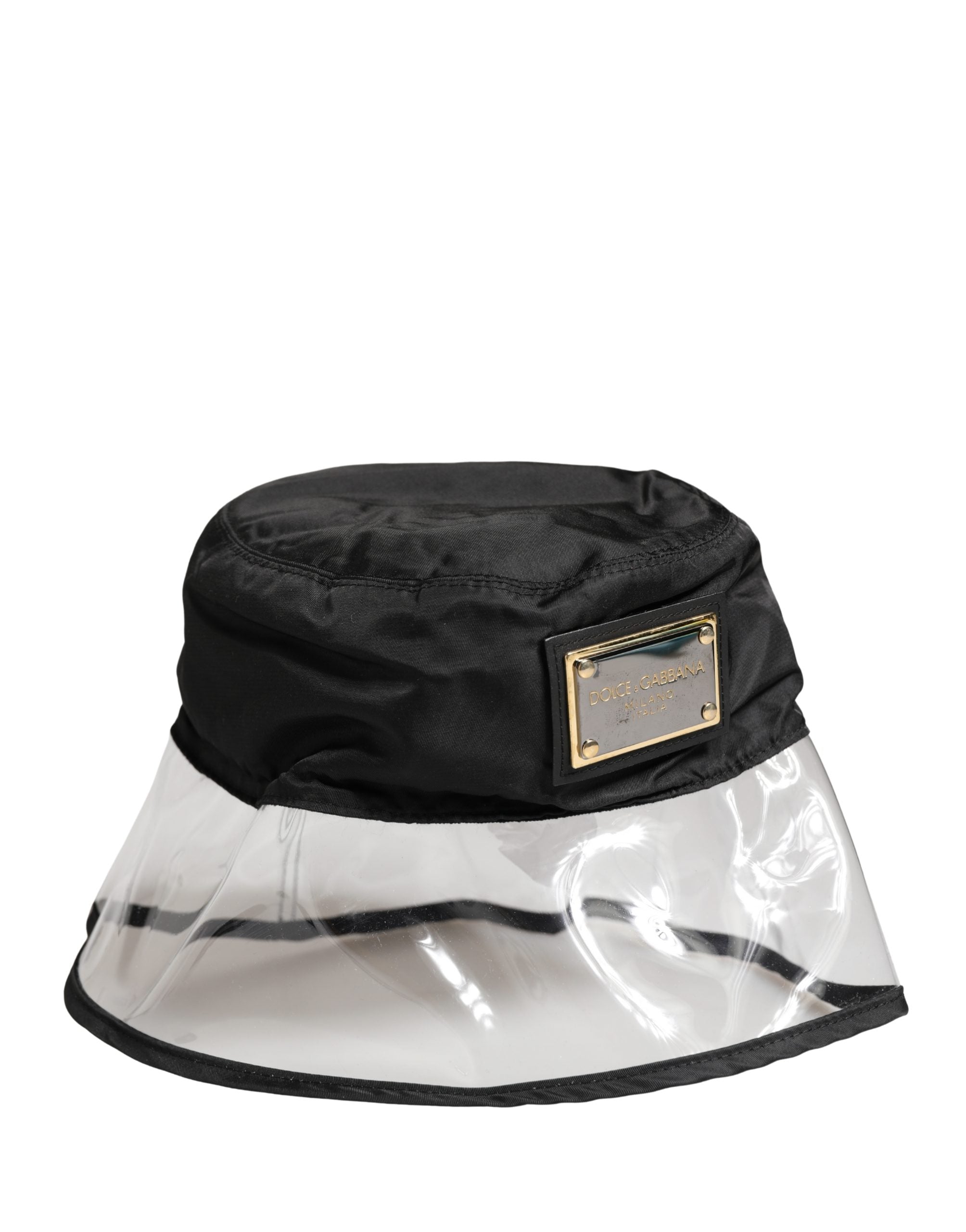 Men Black Plastic Fisherman Bucket Capello Hat