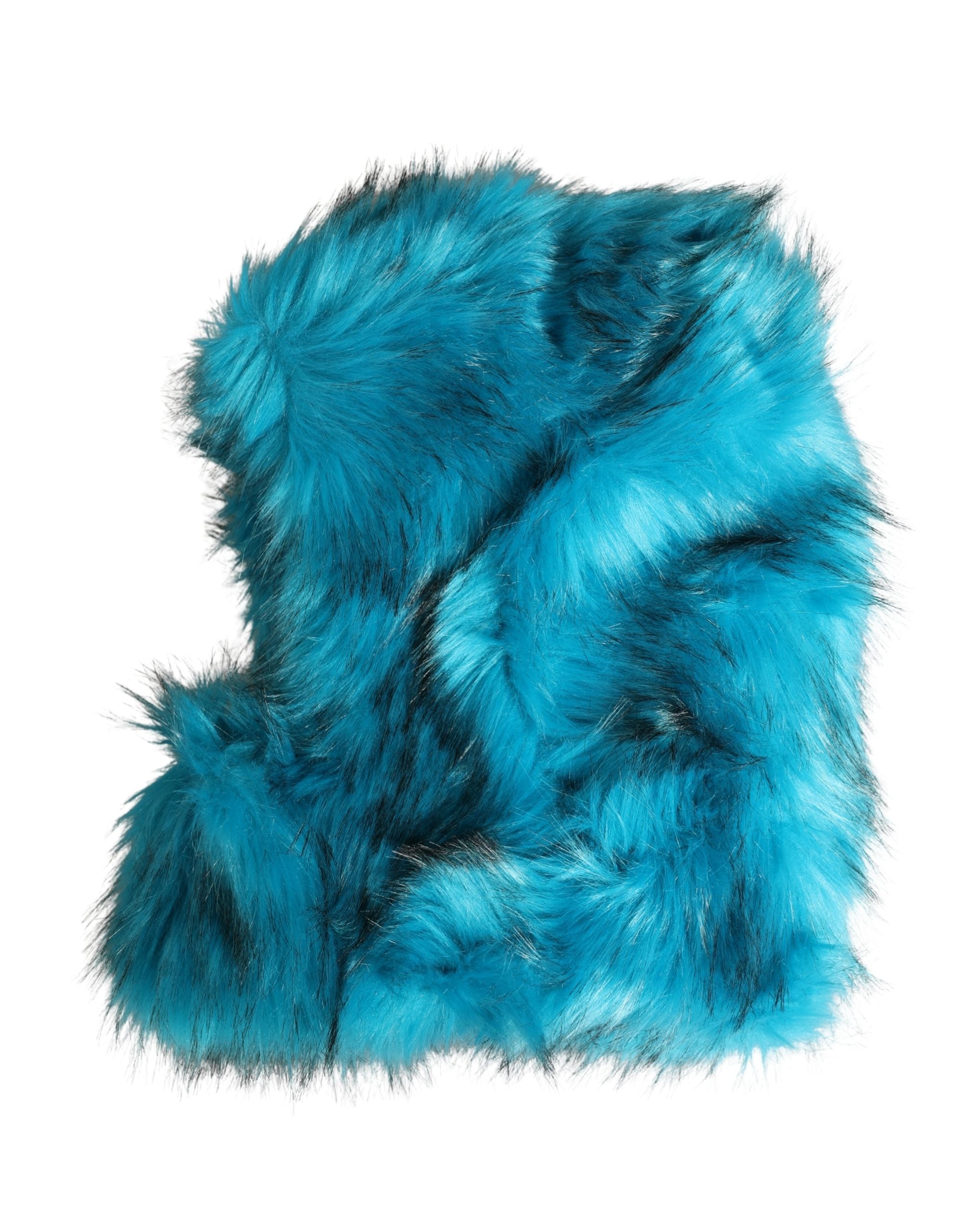 Blue Modacrylic Fur Women Bucket Capello Hat