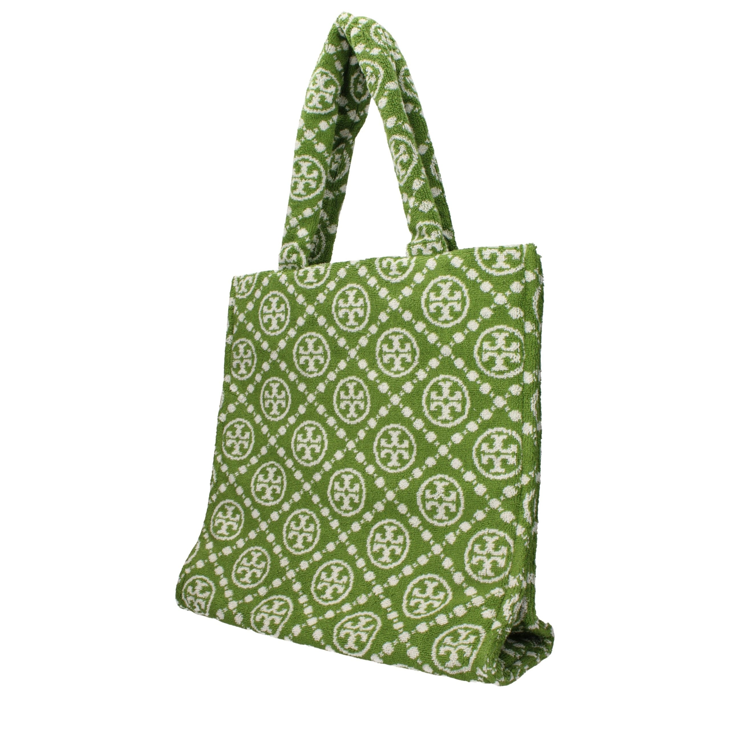 Green Cotton-Like Shoulder Bag
