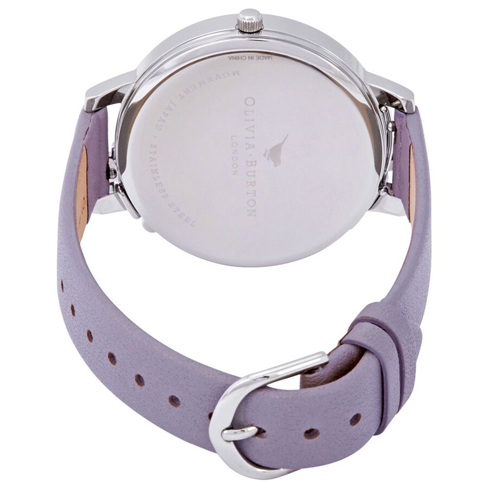 Purple Artificial Leather Dress Watch
