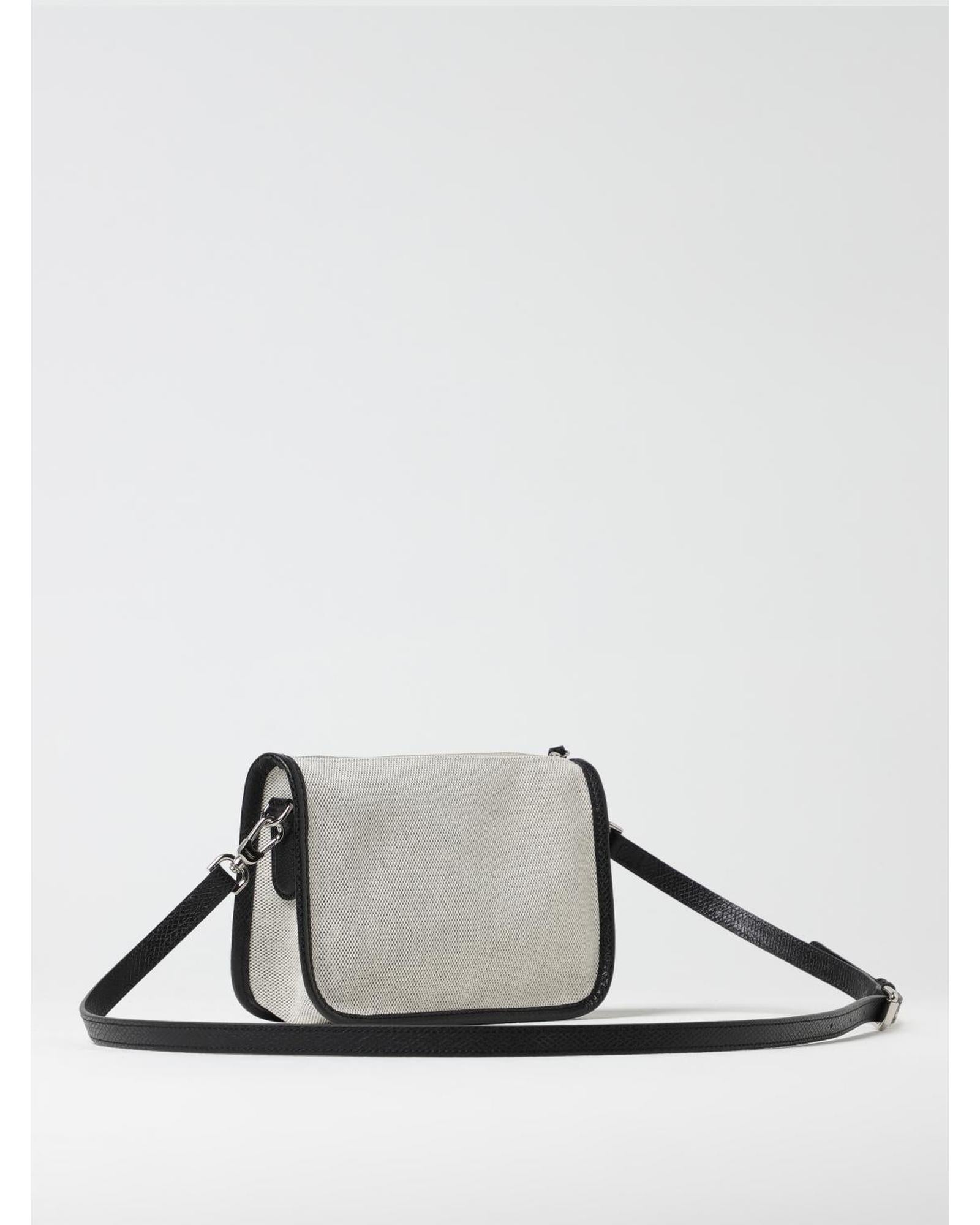 Gray Cotton Crossbody Bag