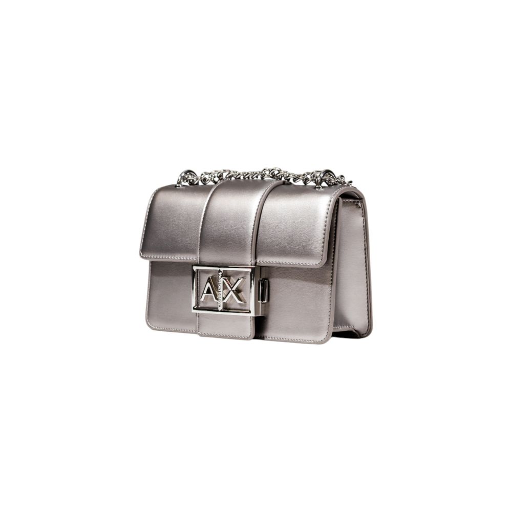 Gray Polyester Handbag