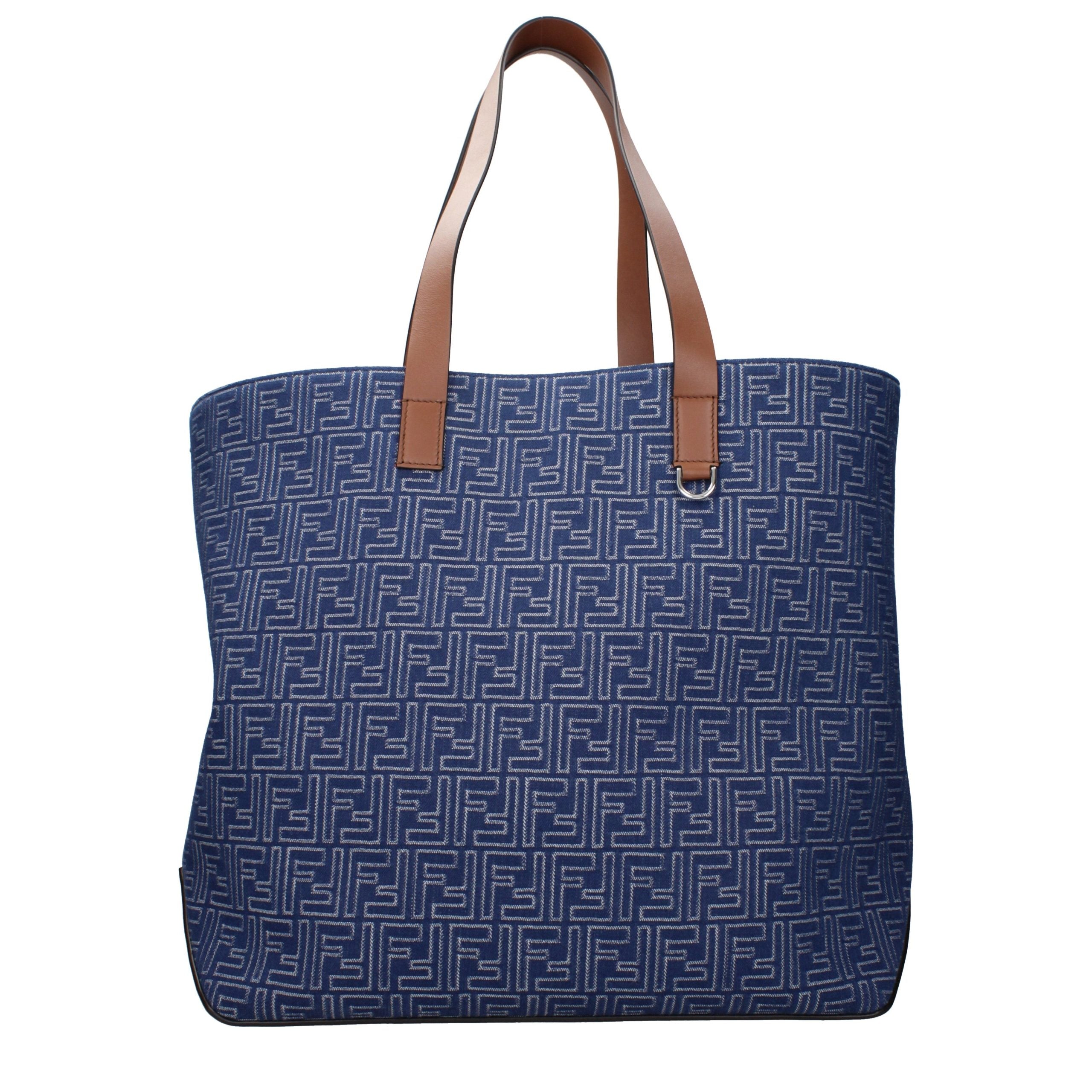 Blue Fabric Shoulder Bag