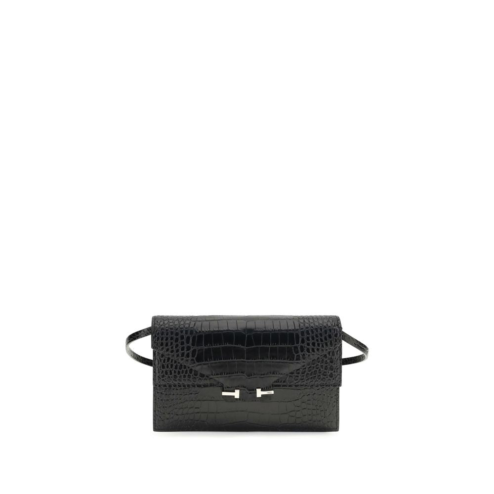 Black Calf Leather Bos Taurus Shoulder Bag