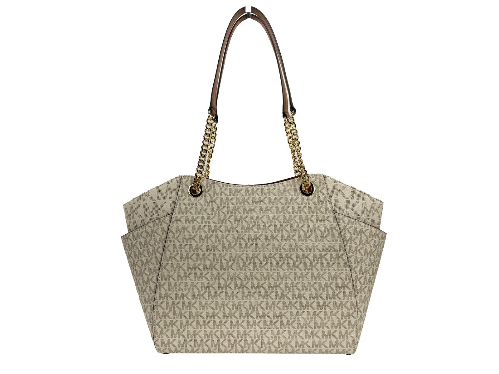 Michael Kors Jet Set Travel Large Logo Tote Vanilla