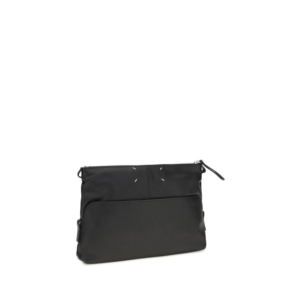 Black Calf Leather Bos Taurus Clutch Bag