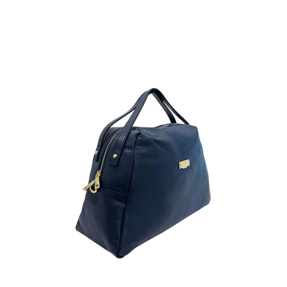 Blue Cowhide Clutch Bag