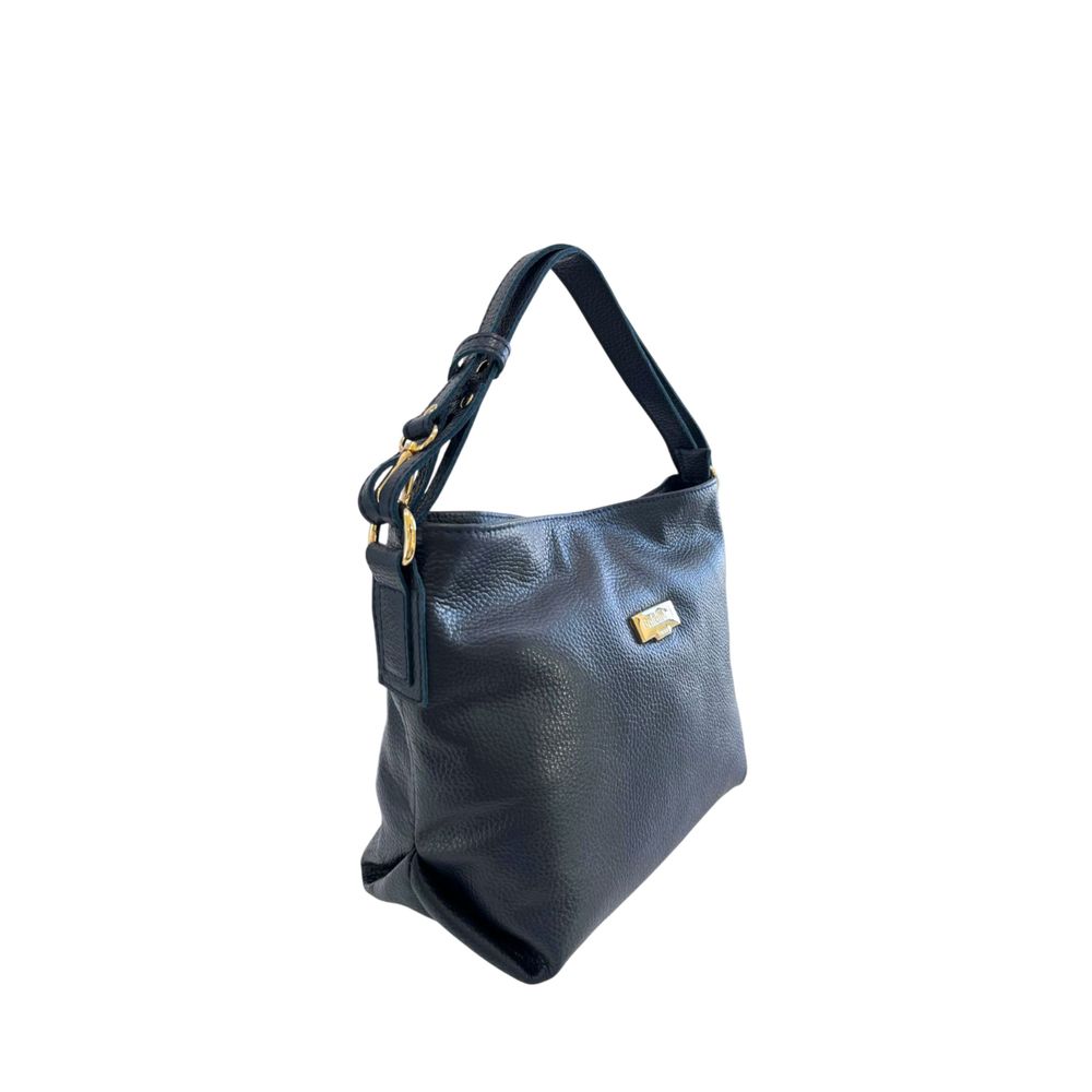 Blue Cowhide Leather Women Shoulder Bag