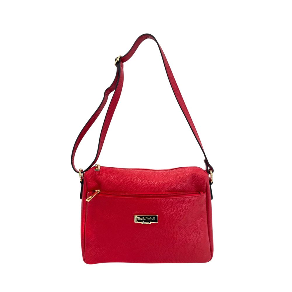Red Leather Women Crossbody Bag